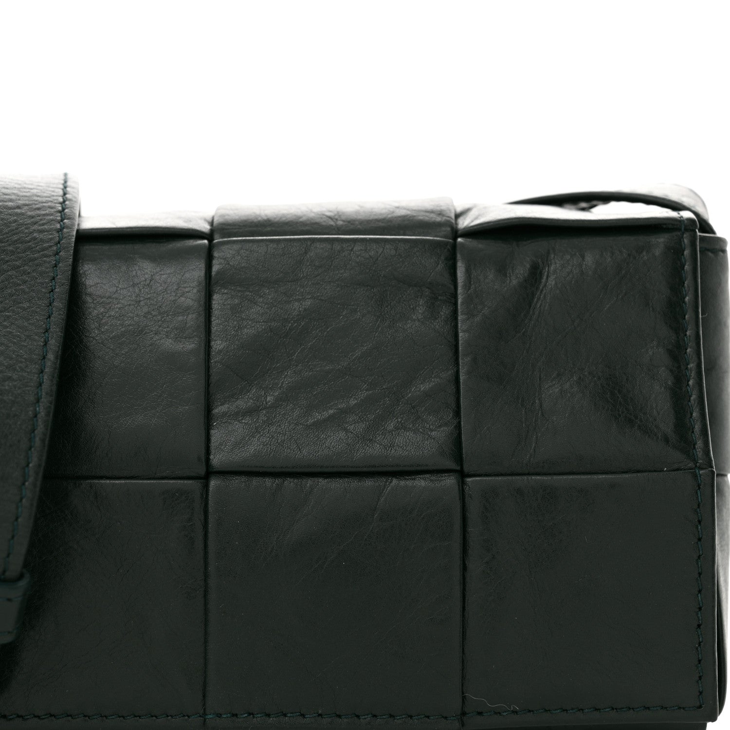 Bottega Veneta Paper Calfskin Maxi Intreccio Extra Mini Cassette Crossbody Bag Black 8 of 11