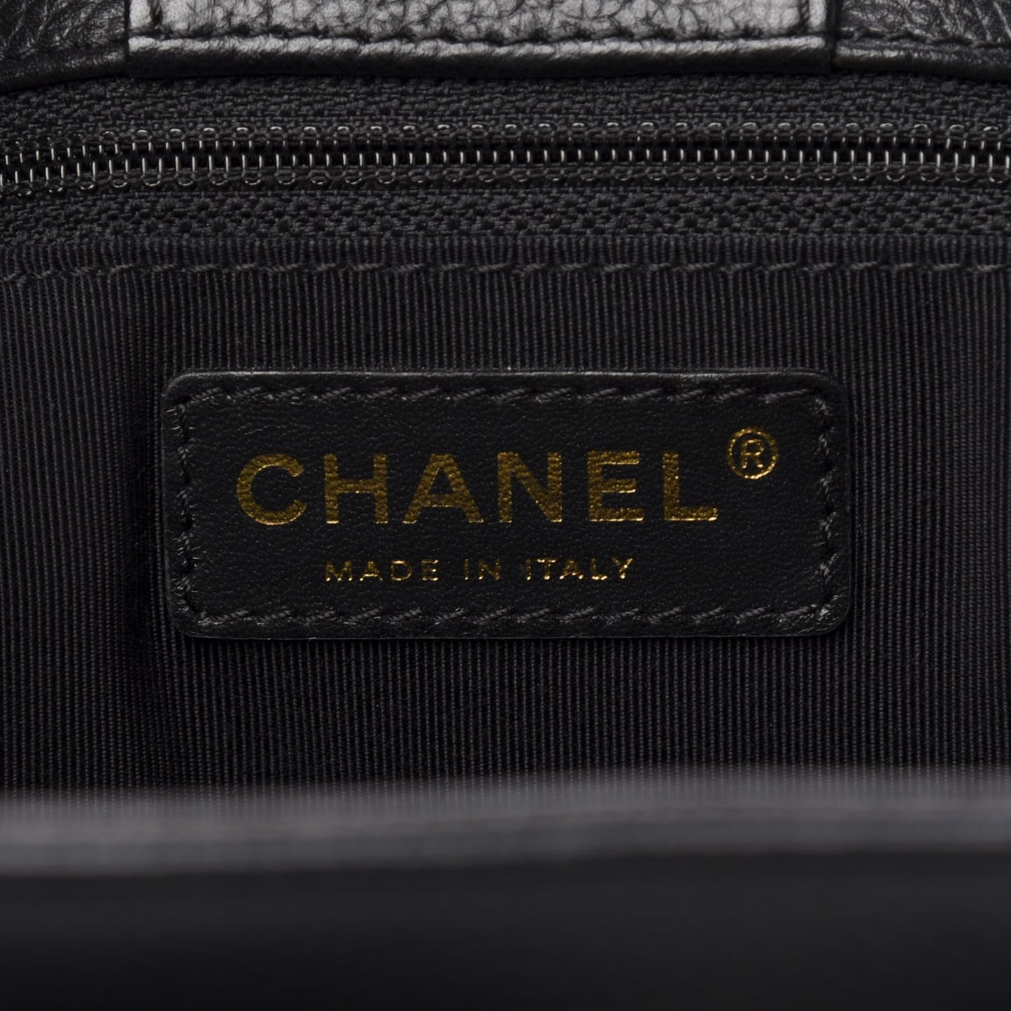 Calfskin Cerf Executive Shopper Tote Black