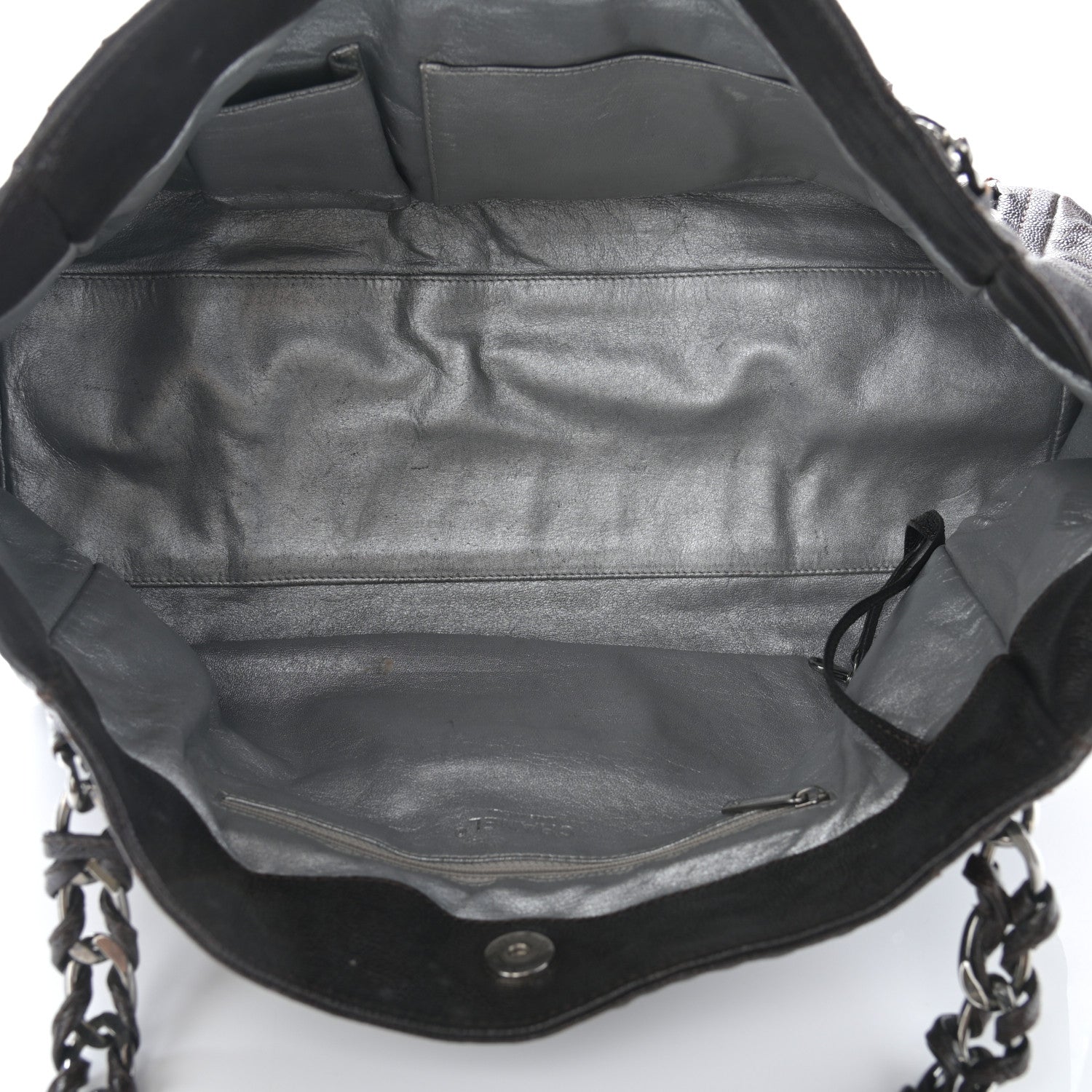 Chanel Glazed Caviar East West Modern Chain Tote Brown 5 of 11
