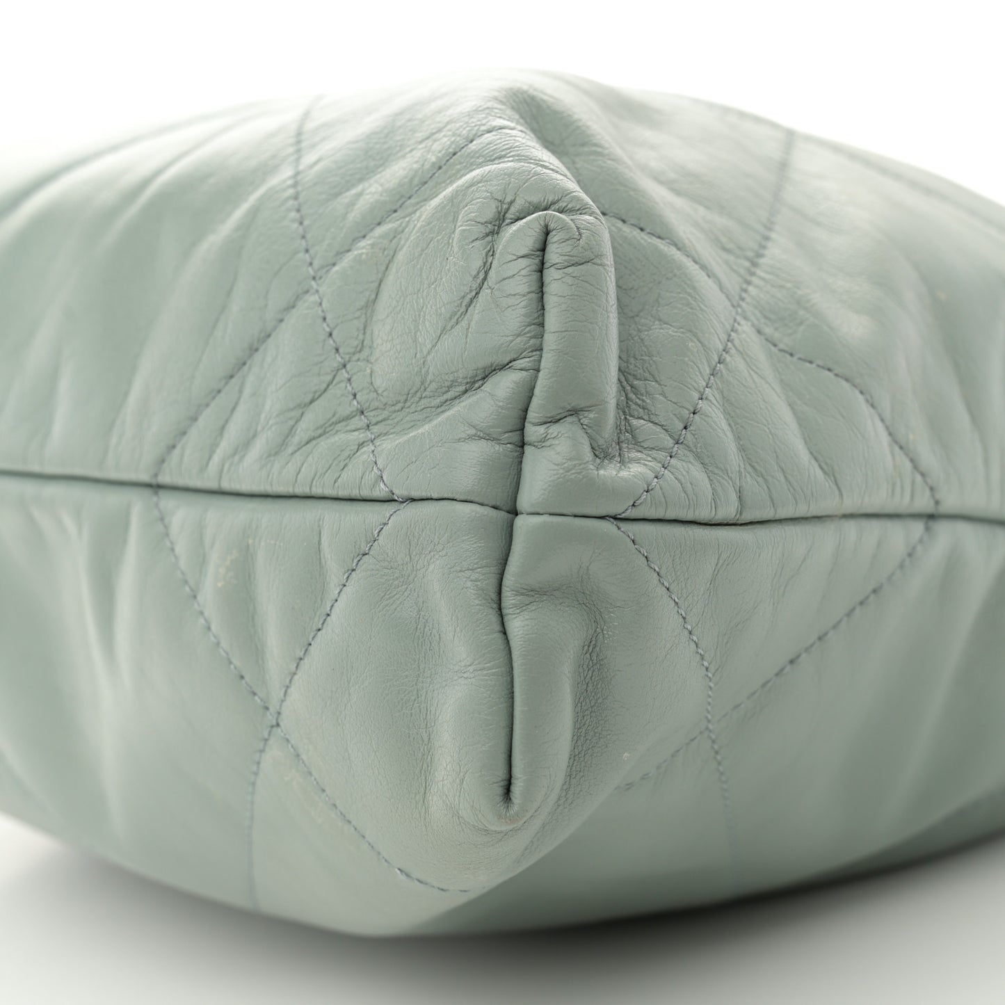 Shiny Calfskin Quilted Small Chanel 22 Grey