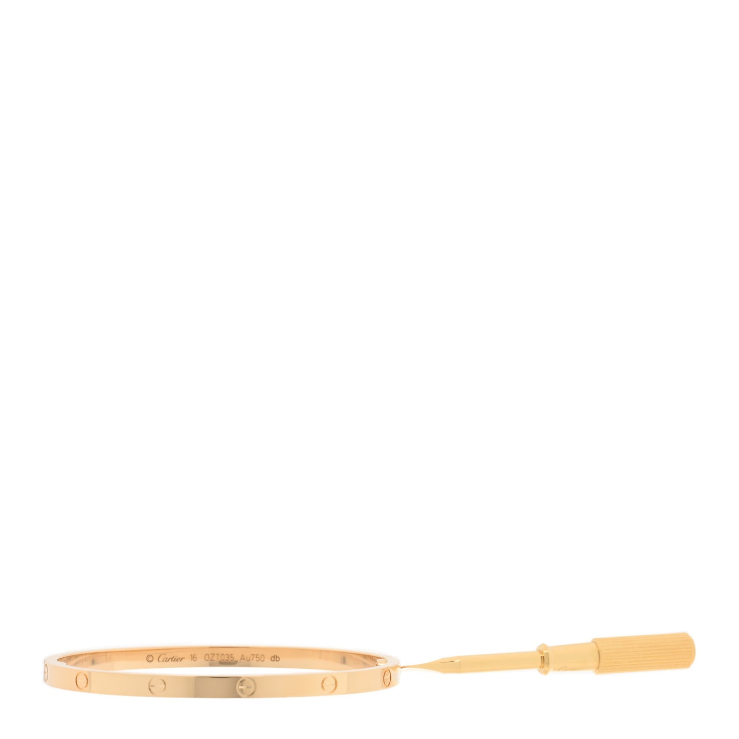 18K Yellow Gold Small LOVE Bracelet 16