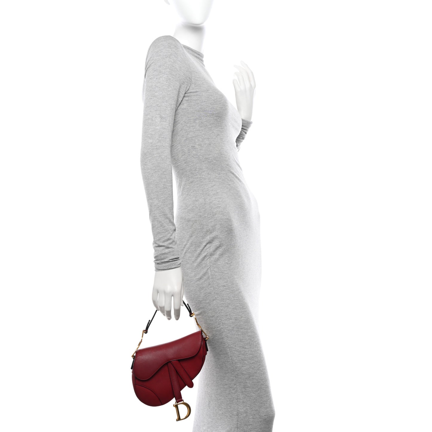 Calfskin Mini Saddle Bag Scarlet