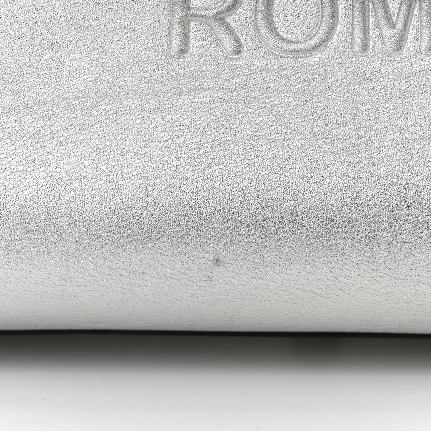 Vitello Catalan Mirror Plexiglass Logo Embossed Medium Fendi Sunshine Shopper Tote Argento