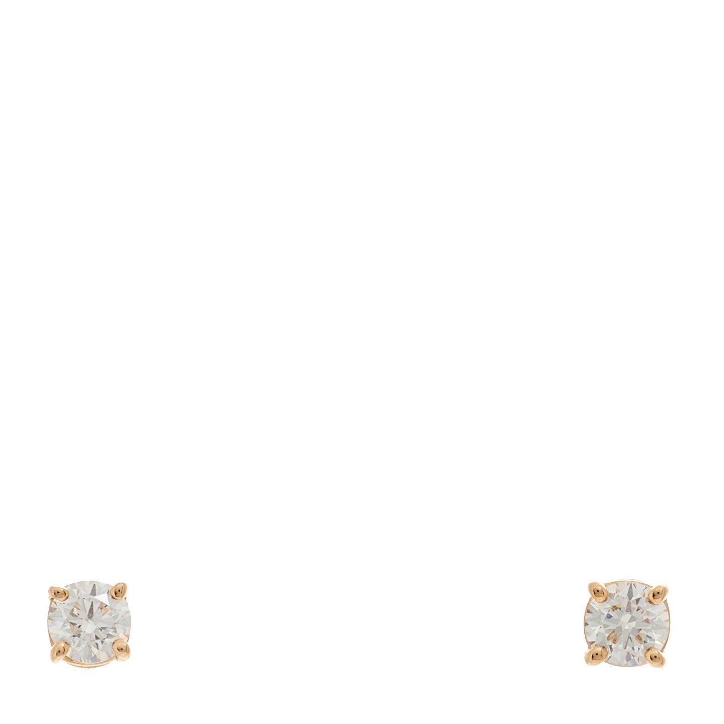 18K Rose Gold Diamond .22ctw Solitaire Earrings