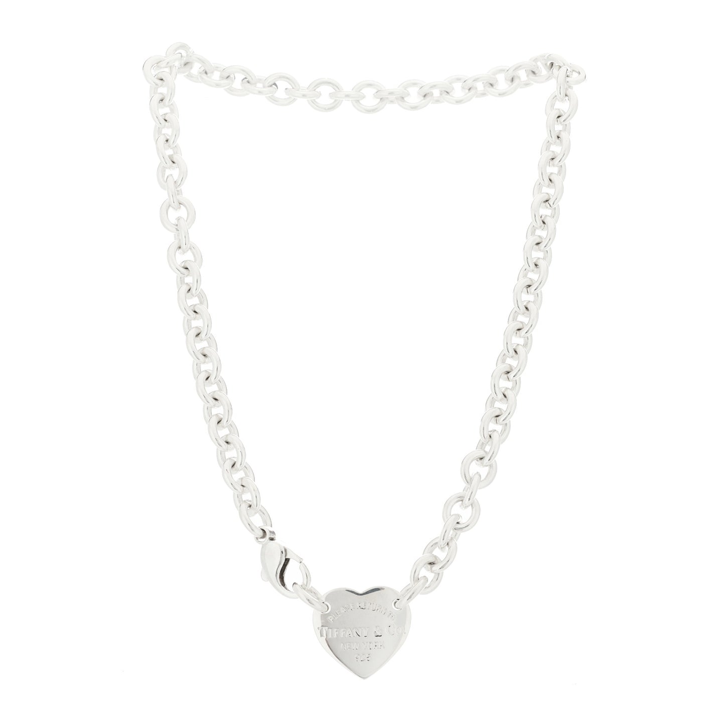 Sterling Silver Return to Tiffany Heart Tag Choker Necklace