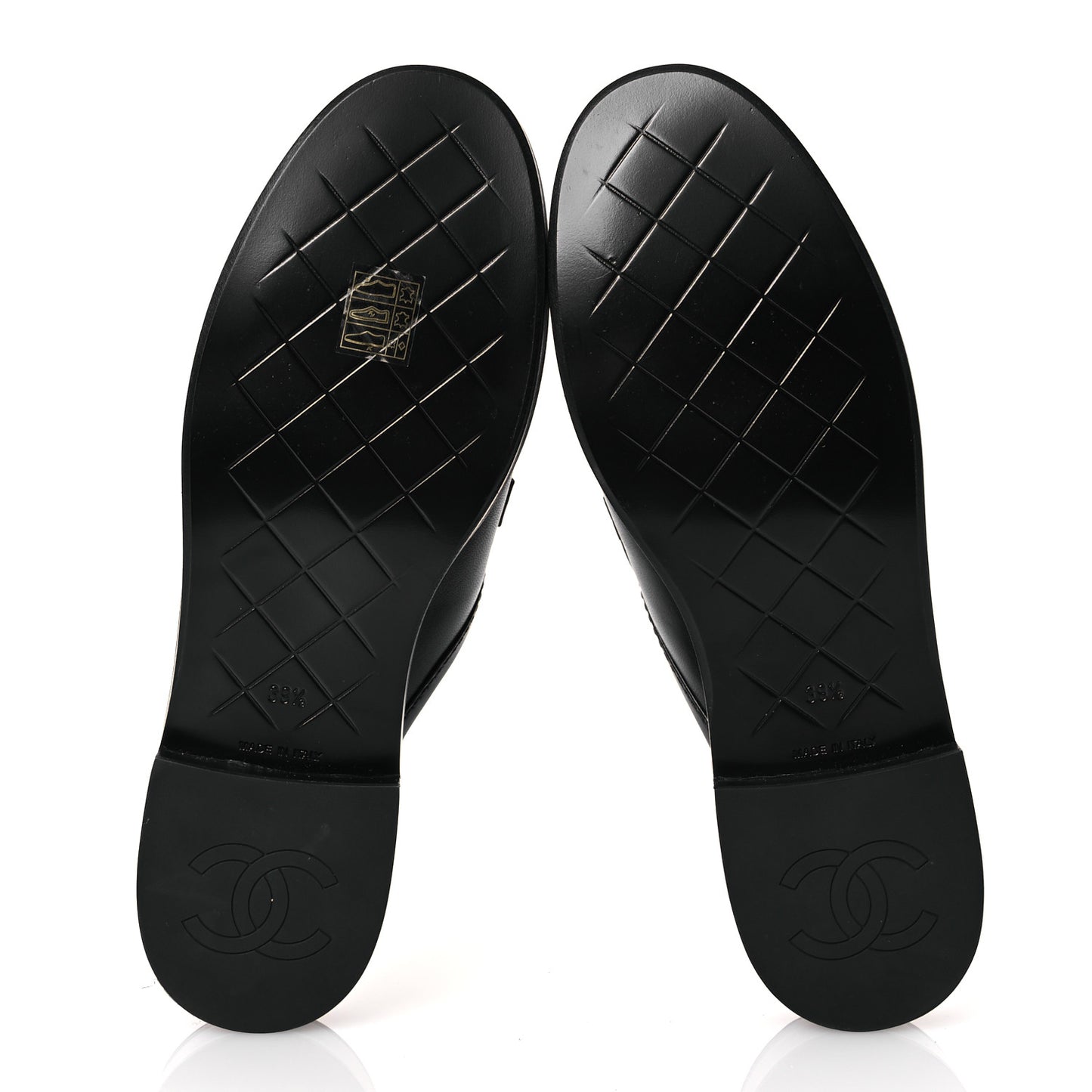 Lambskin Quilted CC Turnlock Mules 39.5 Black