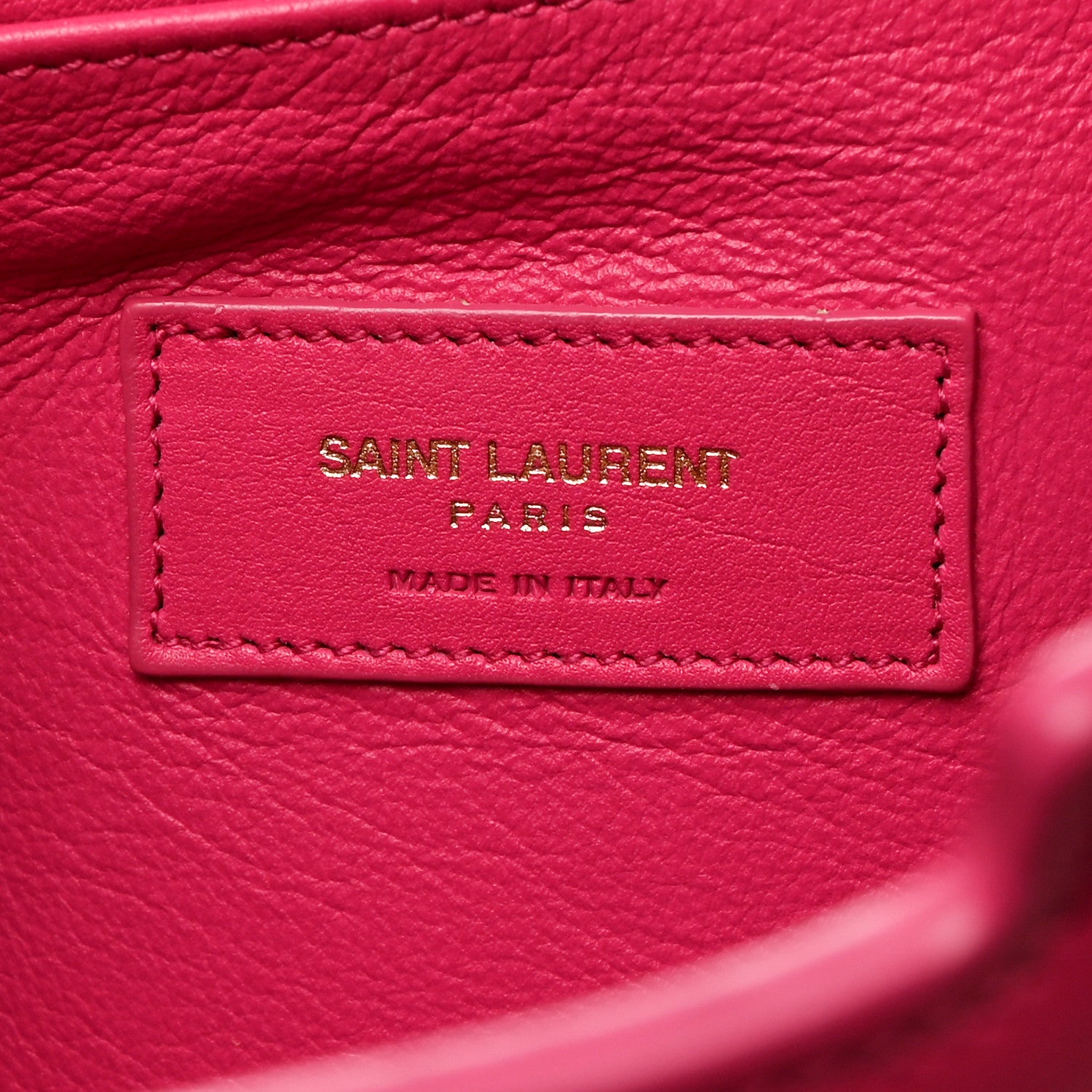 Saint Laurent Calfskin Baby Monogram Cabas Fuchsia 6 of 14