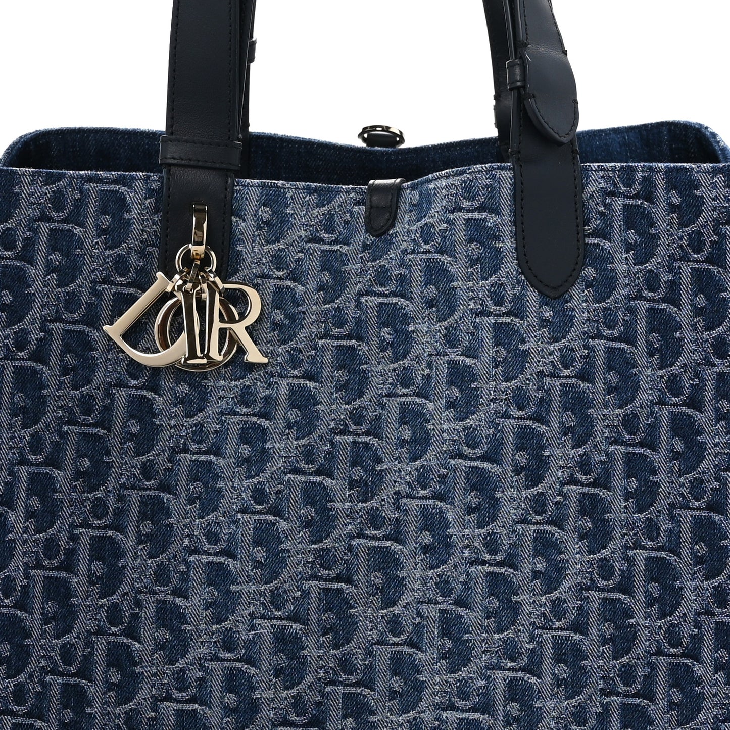 DIOR Denim Jacquard Oblique Large Toujours Blue