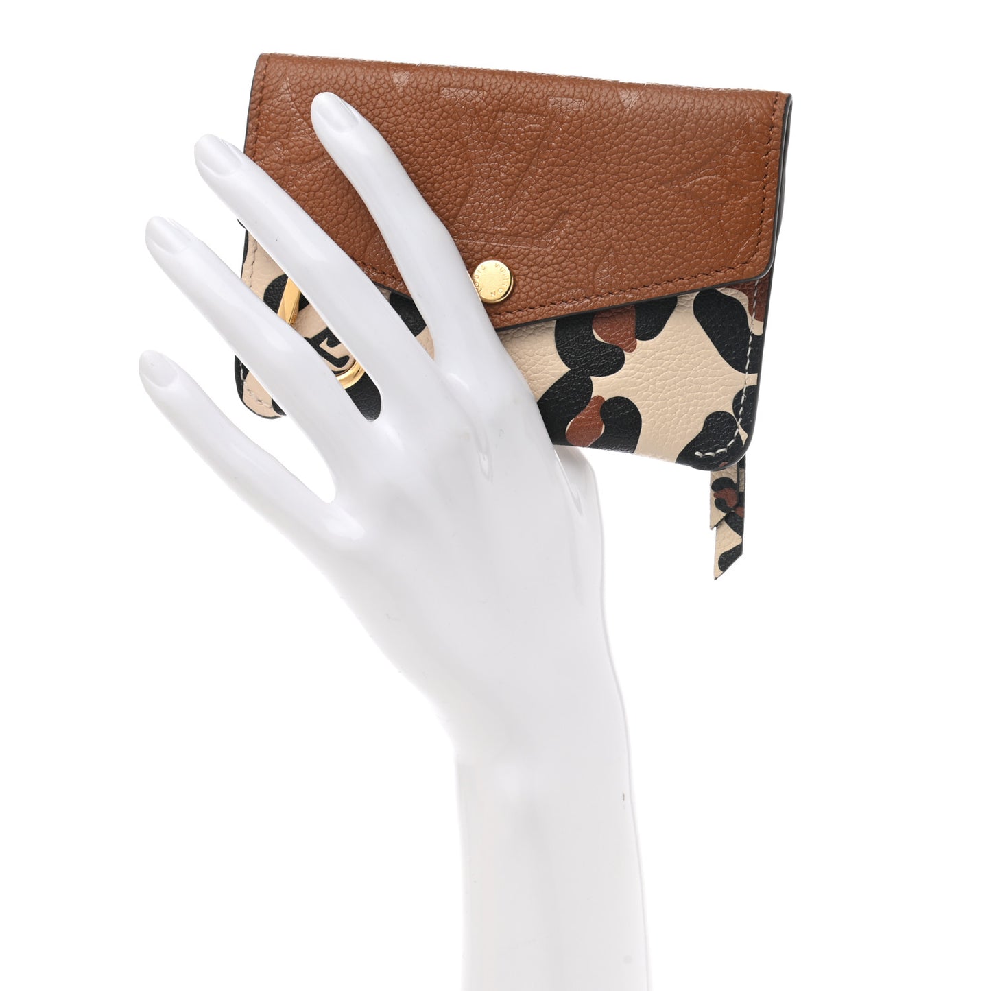 Empreinte Monogram Giant Wild At Heart Key Pouch Caramel