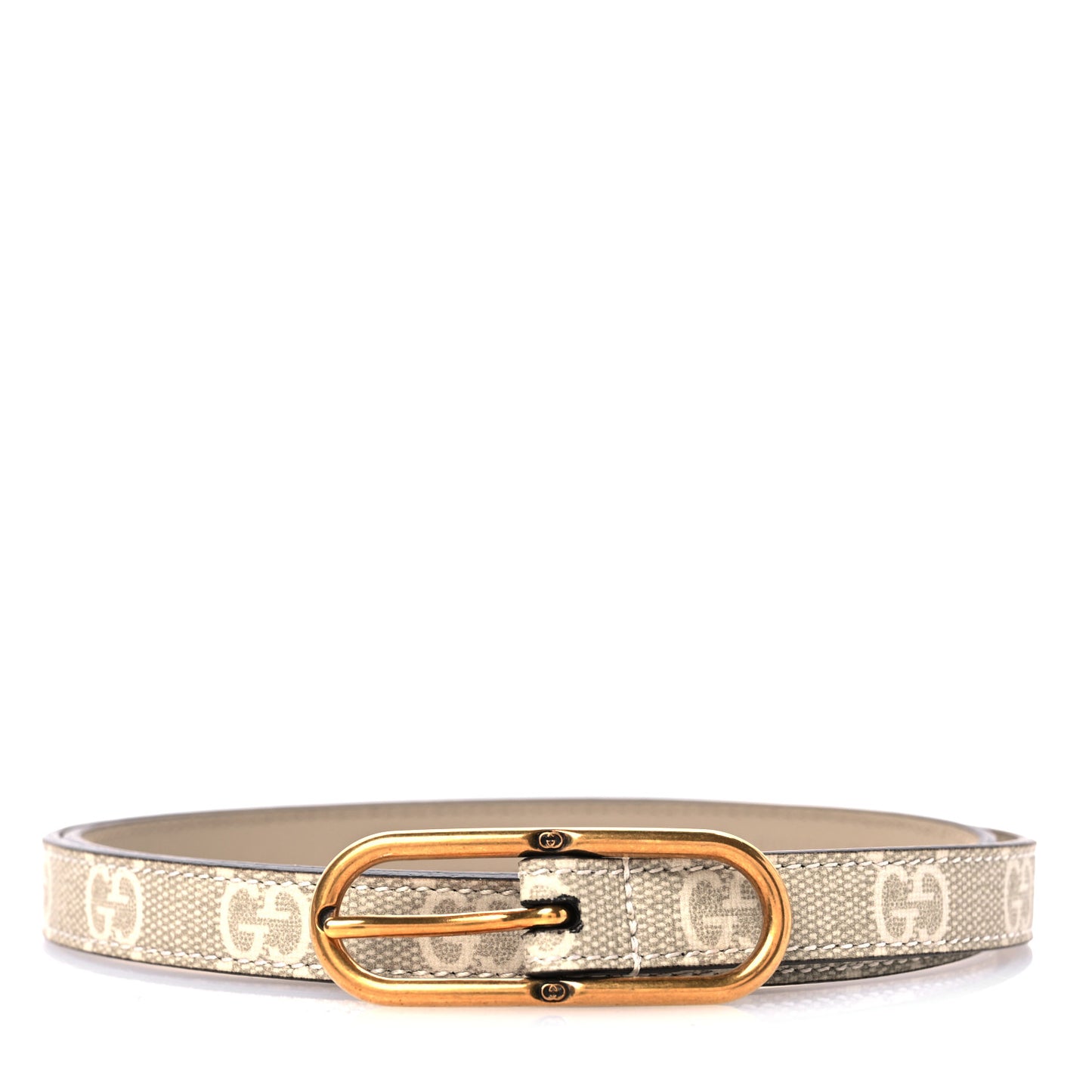 GG Supreme Monogram Jackie 1961 15mm Belt 80 32 Beige Brown