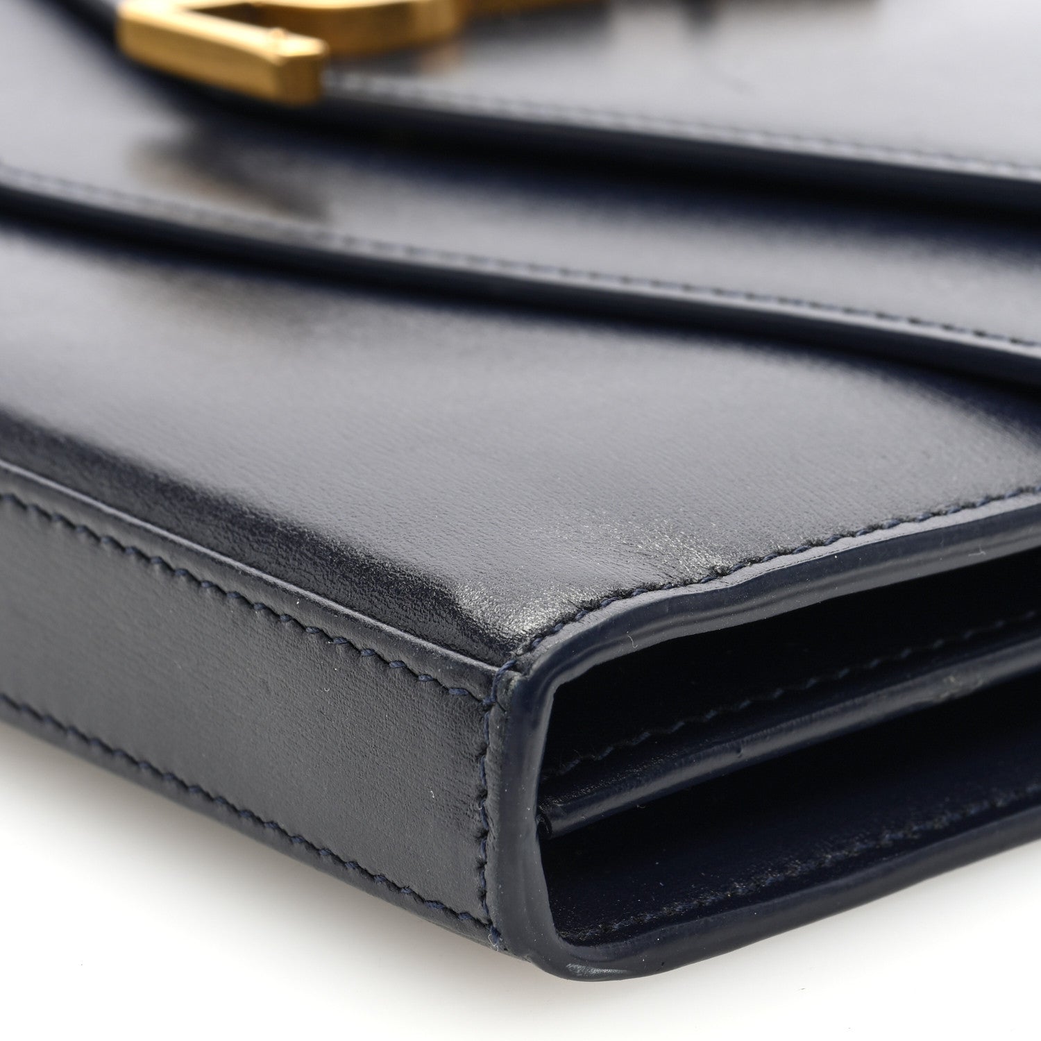 Saint Laurent Smooth Calfskin Monogram Sulpice Chain Wallet Black 9 of 9