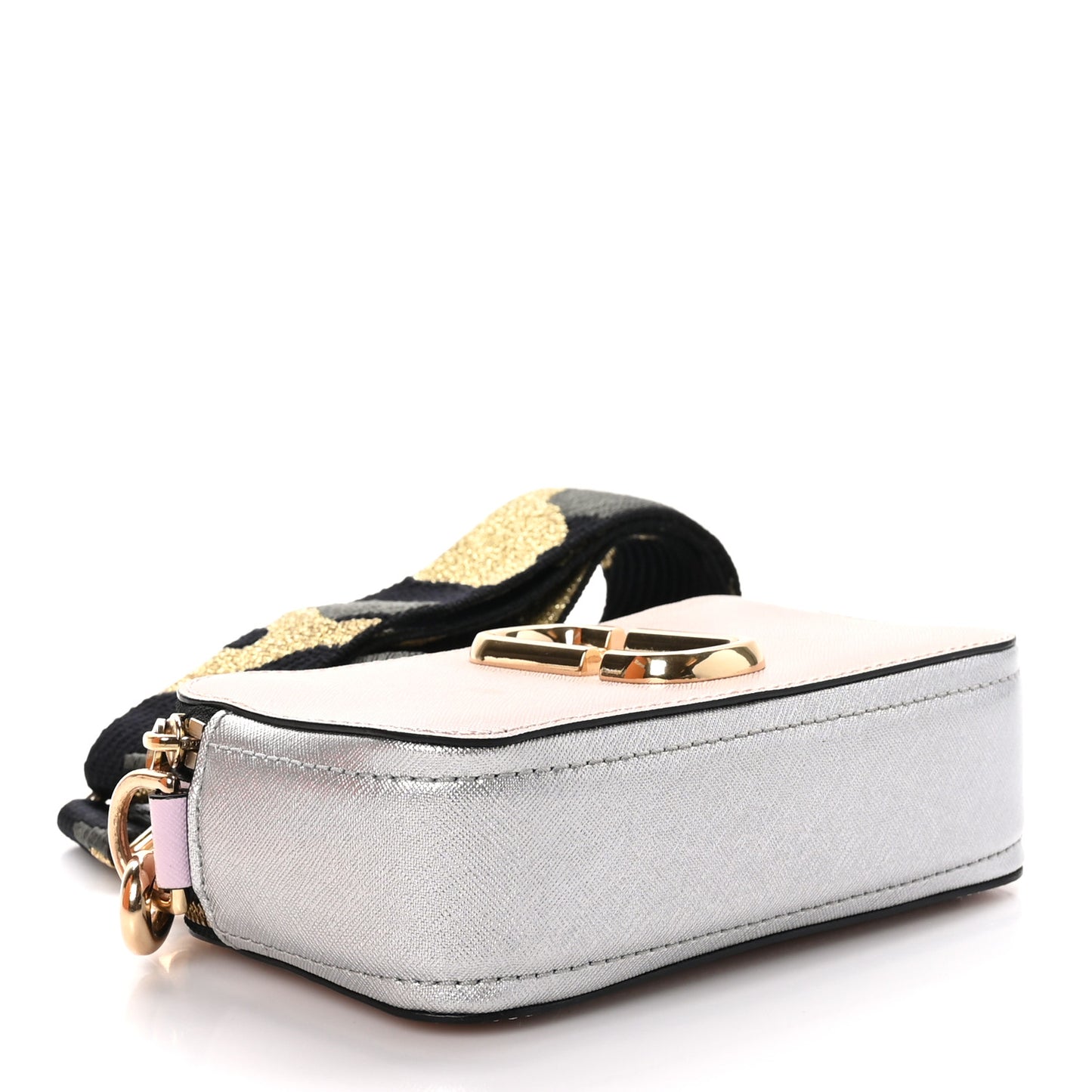 Saffiano Small Snapshot Camera Bag Beige Multicolor
