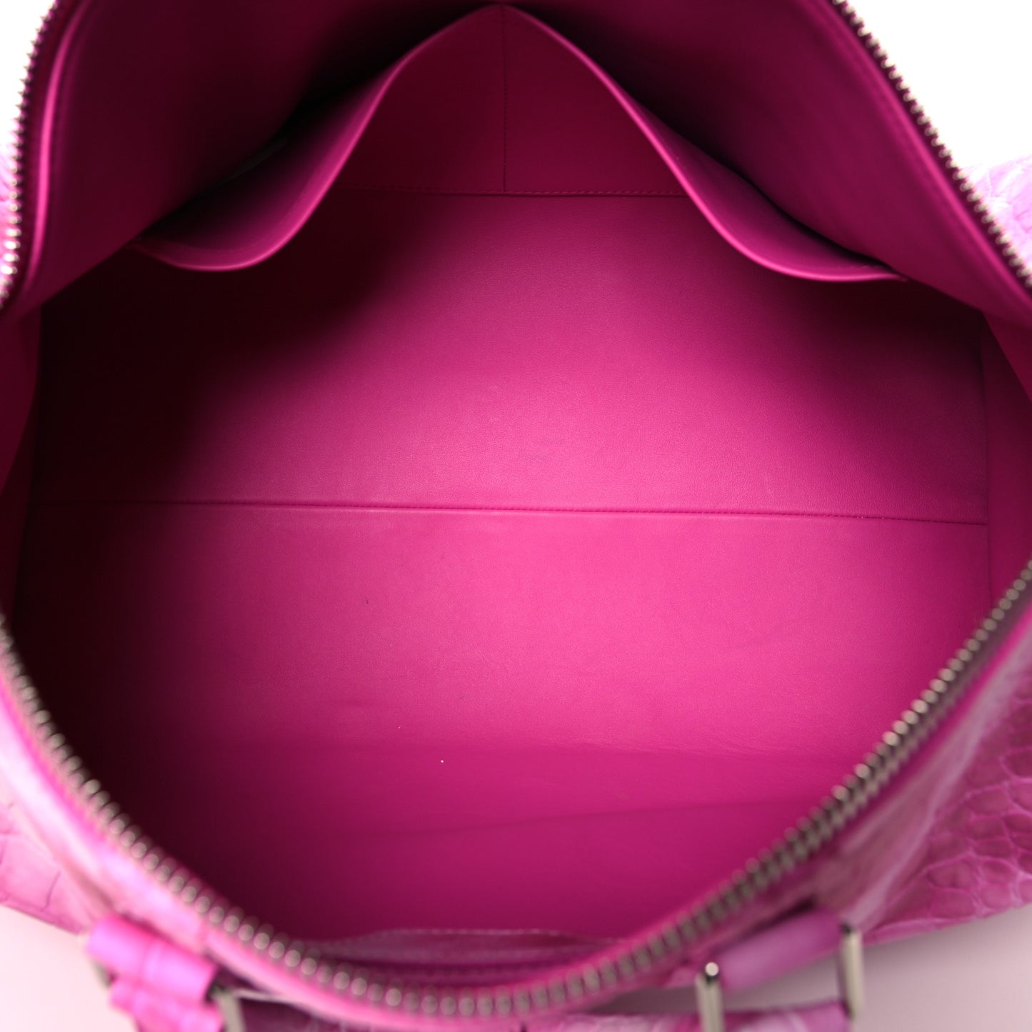 Matte Alligator Keepall Bandouliere 45 Fuchsia