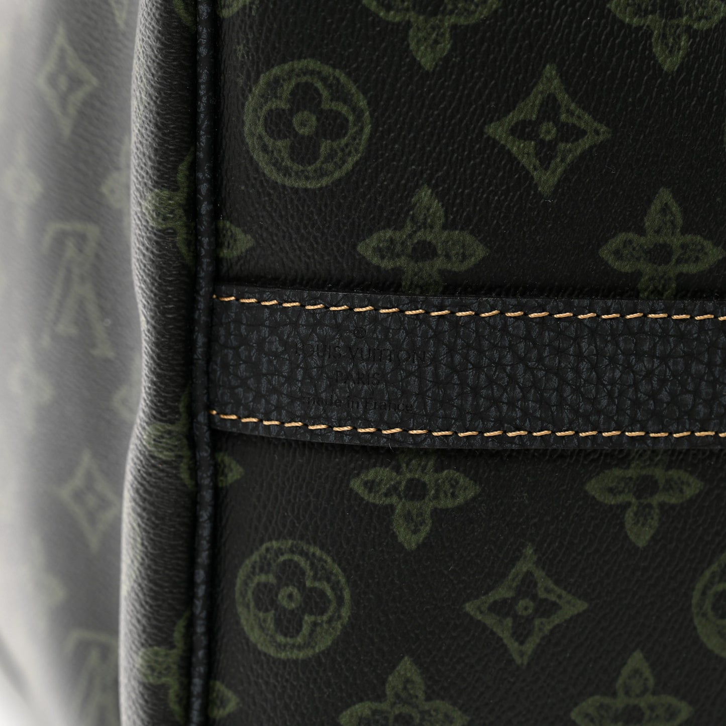 Monogram LV Record Keepall Bandouliere 50 Dark Green