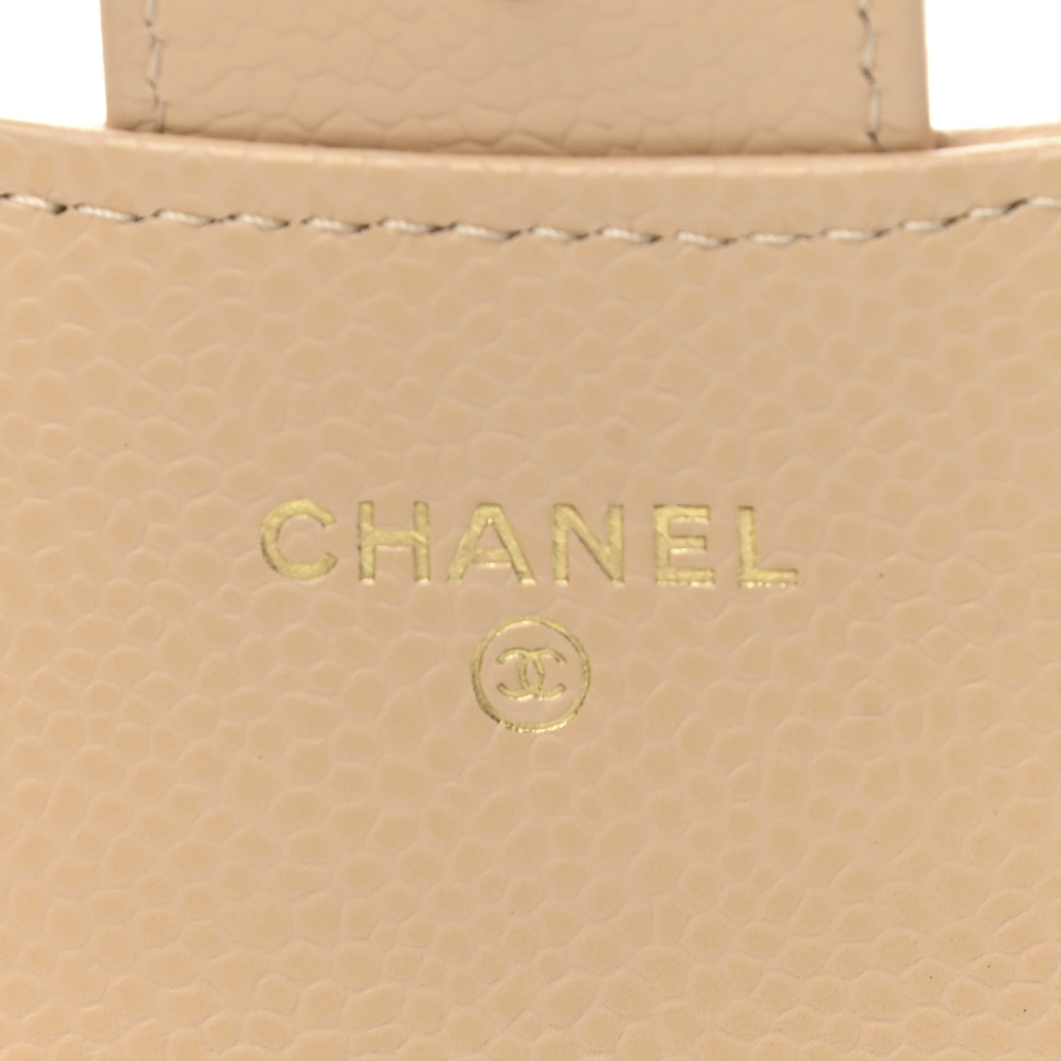 Chanel Caviar Quilted Flap Card Holder Wallet Beige 6 of 9