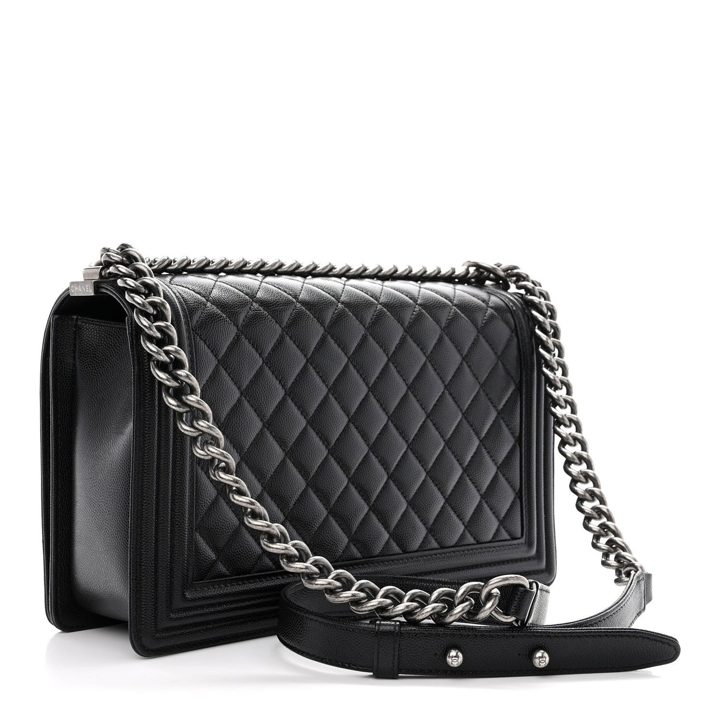 Caviar Quilted New Medium Boy Flap Black