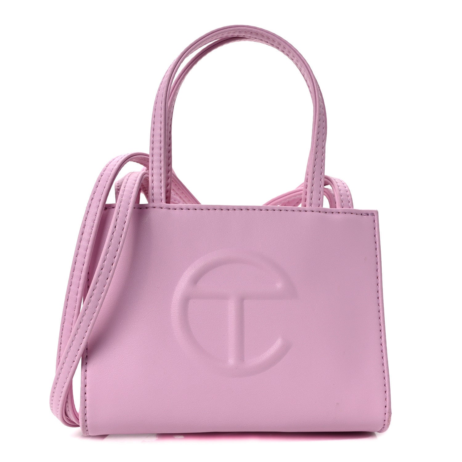 Telfar Vegan Leather Small Shopping Bag Bubblegum 1 of 8