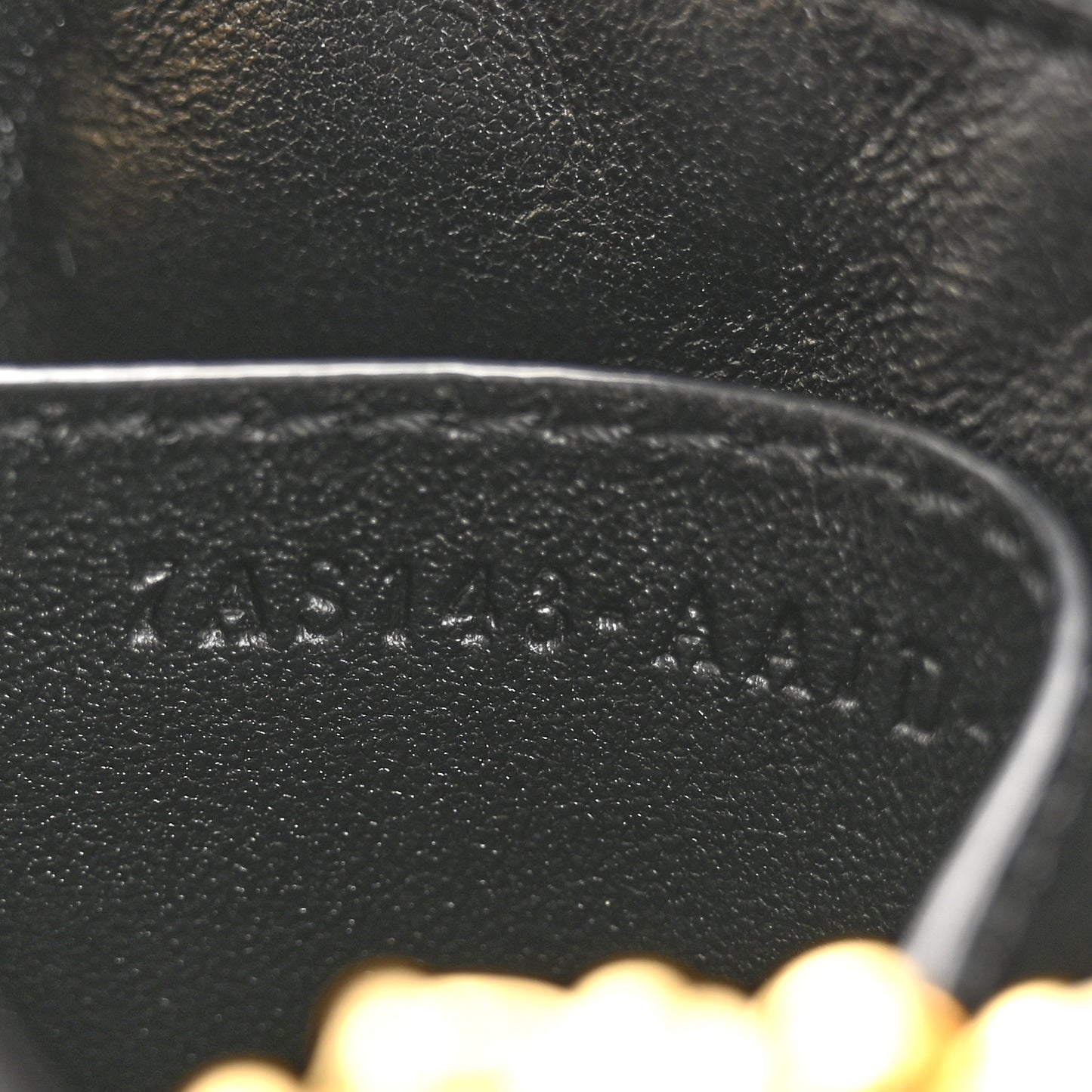 Nappa Matisse FF Embossed Nano Chain Baguette Black