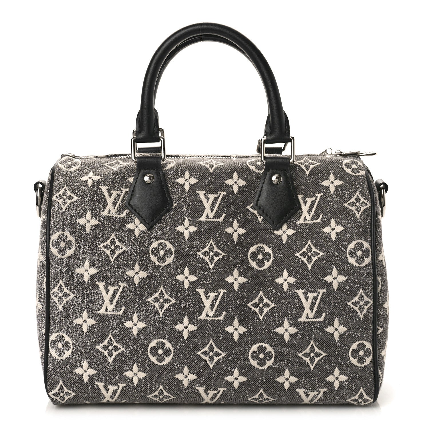 Louis Vuitton Monogram Jacquard Denim Speedy Bandouliere 25 Black 1 of 8