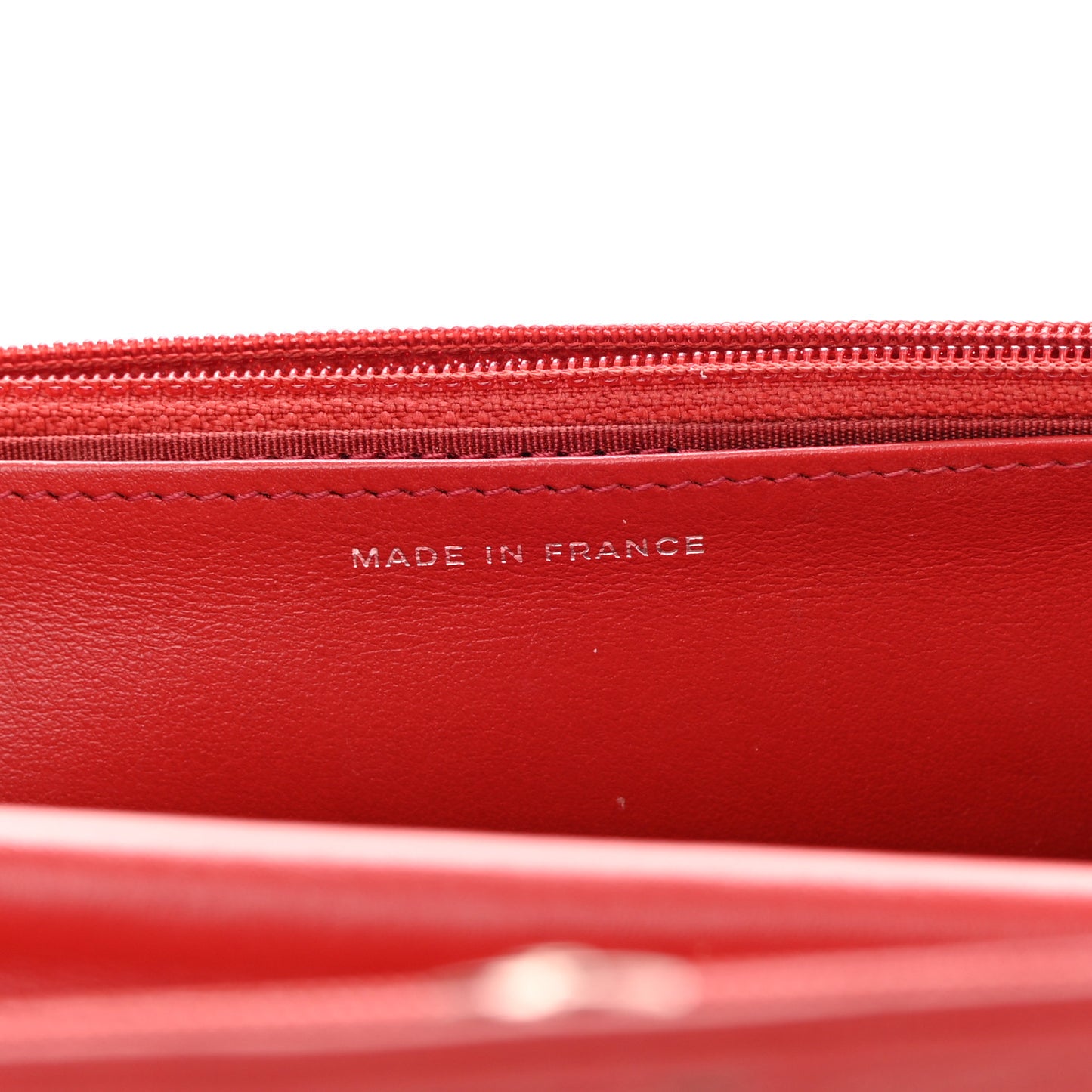 Caviar Quilted Boy Wallet On Chain WOC Red