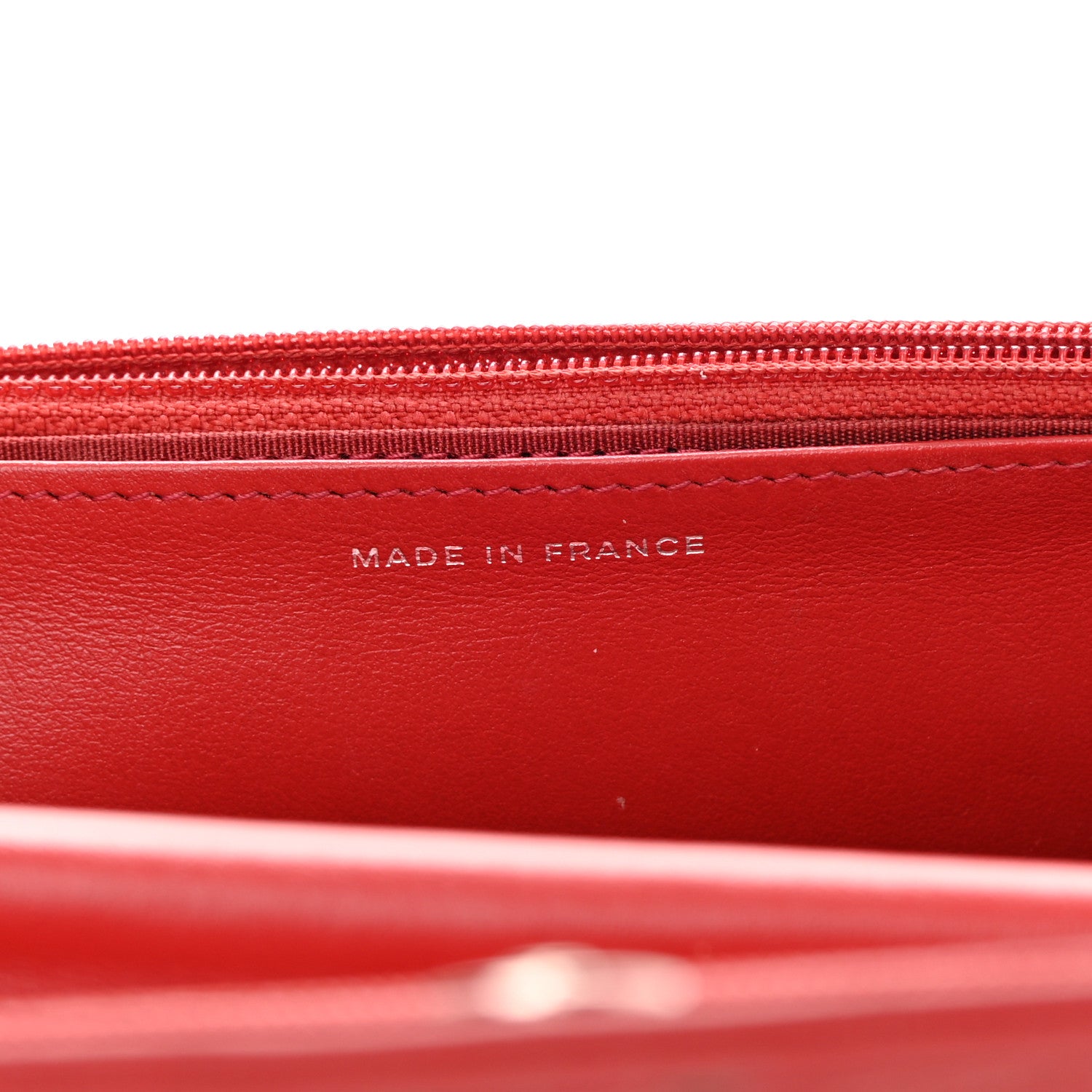 Chanel Caviar Quilted Boy Wallet On Chain WOC Red 7 of 17