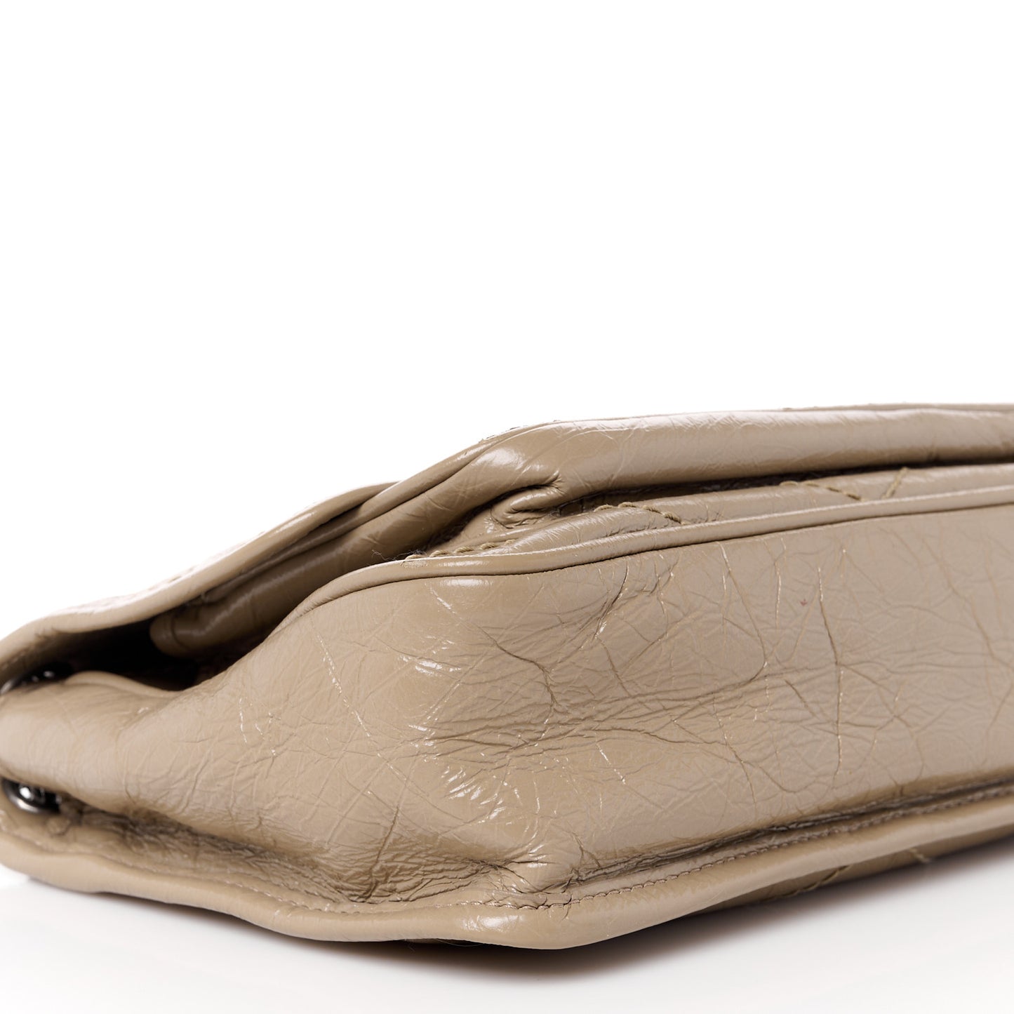 Crinkled Calfskin Matelasse Monogram Baby Niki Chain Satchel Light Taupe