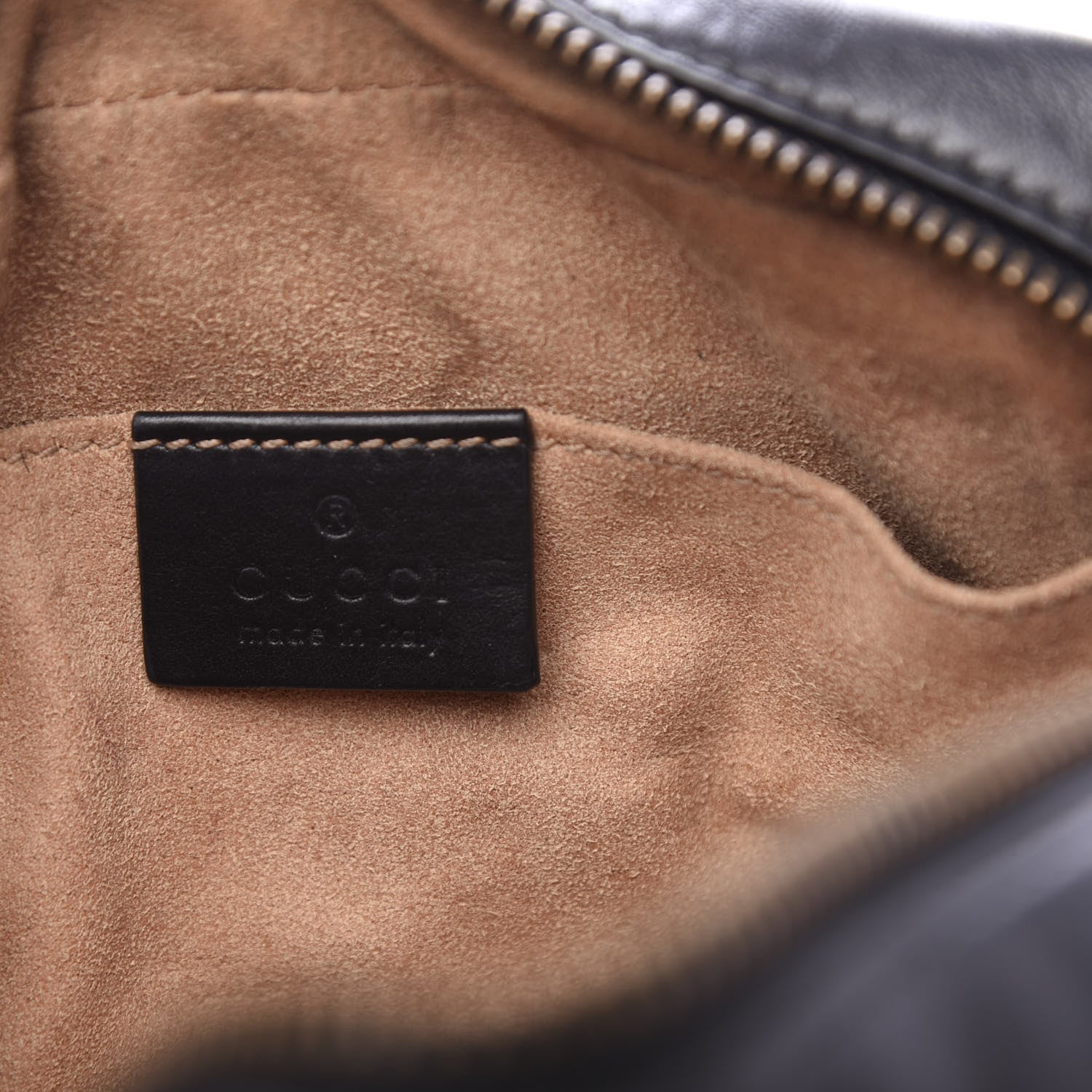 Gucci Calfskin Matelasse Mini GG Marmont Chain Shoulder Bag Black 6 of 12