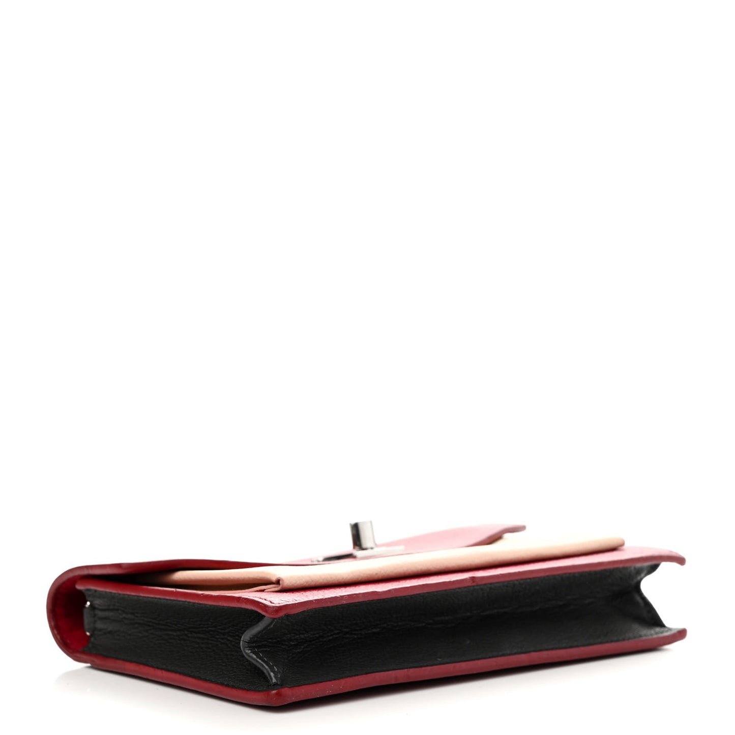 Calfskin My Lockme Chain Pochette Lie De Vin Etain Creme