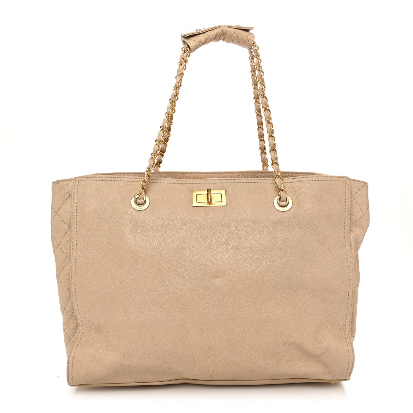 Caviar Large Edy Reissue Tote Beige