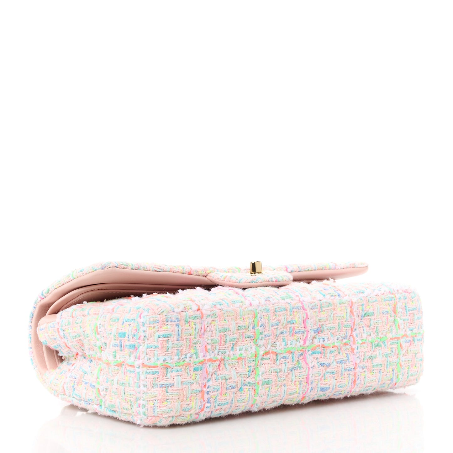 Tweed Quilted Medium Double Flap Multicolor