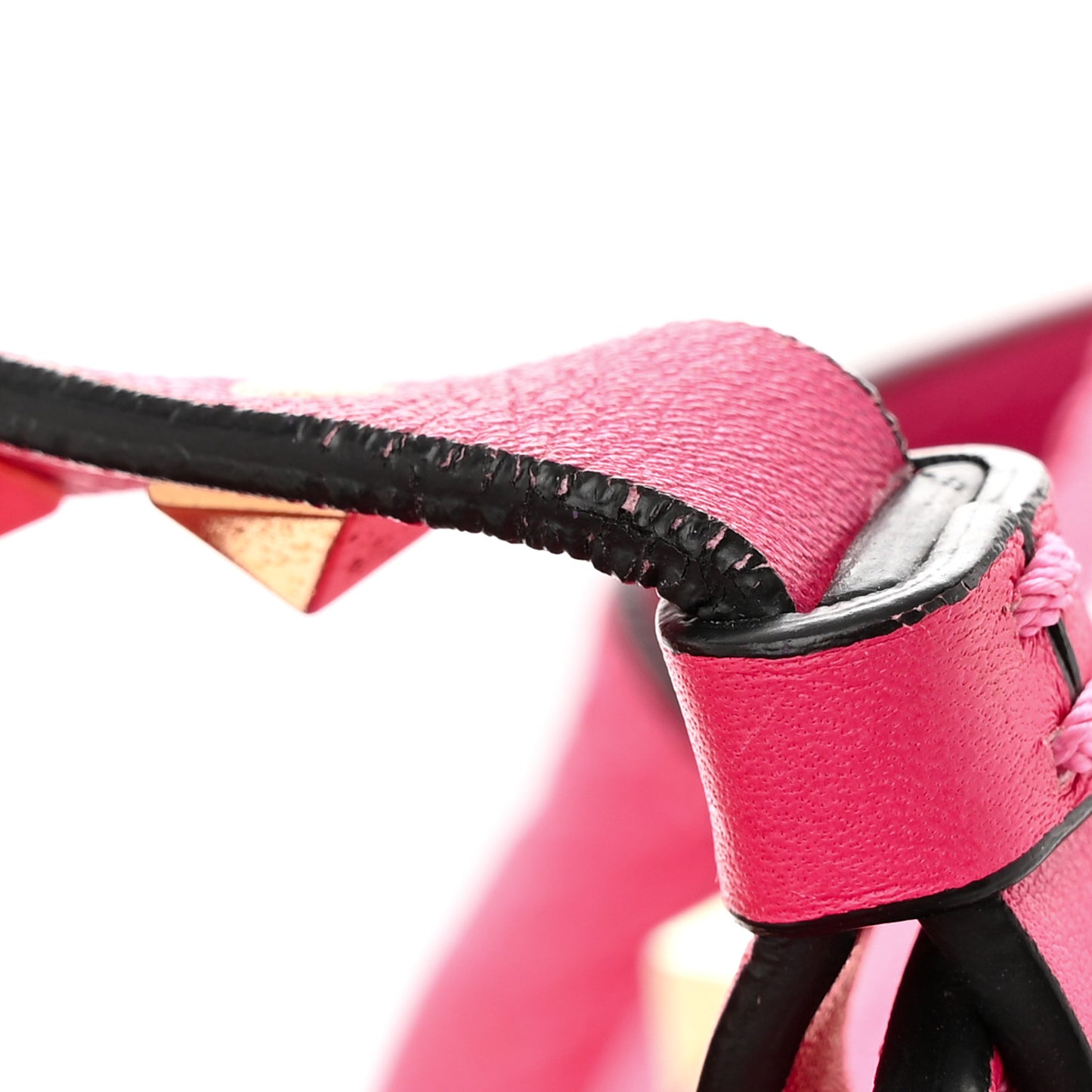 Vitello Medium Rockstud All Over Tote Pop Fuxia