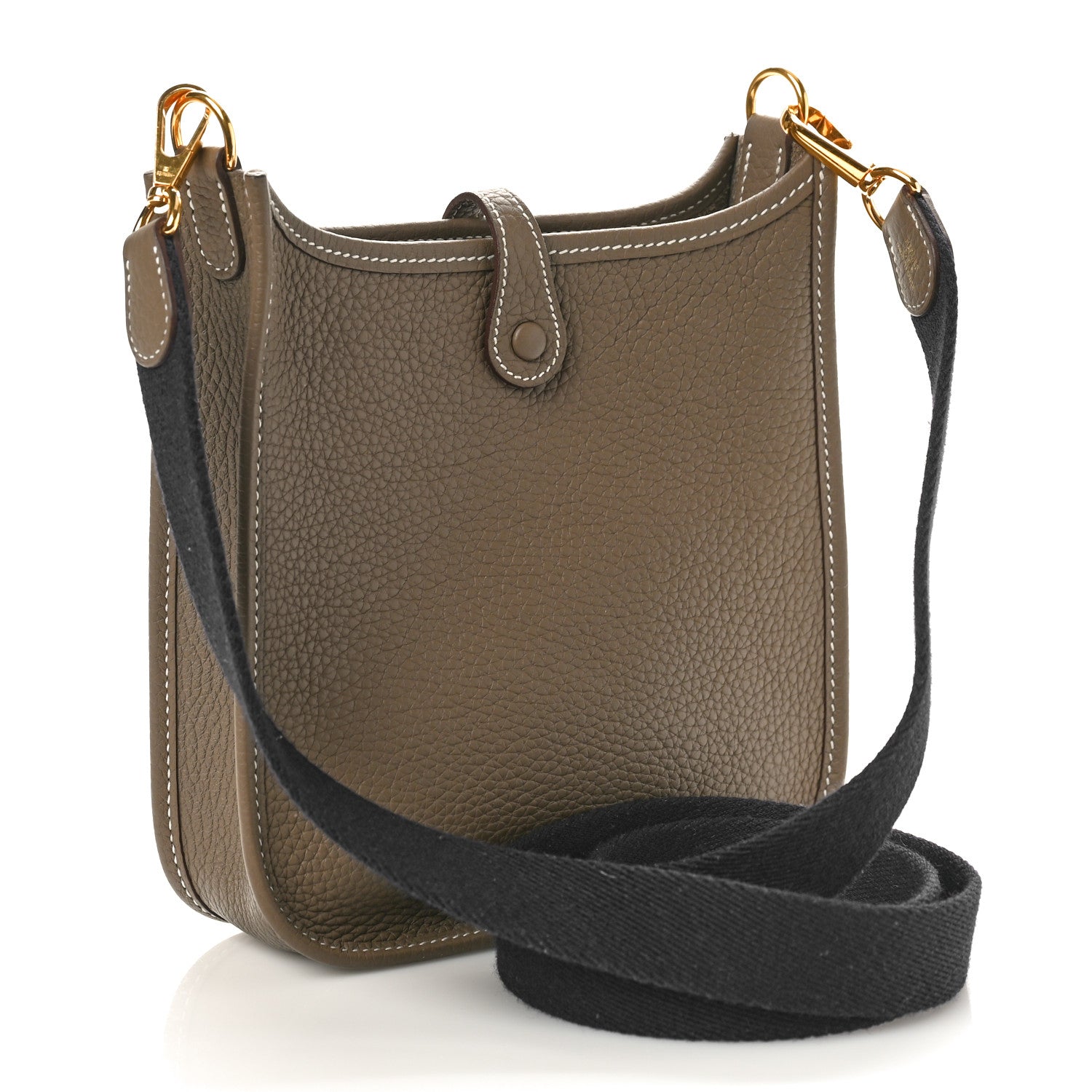 Hermes Taurillon Clemence Amazone Evelyne TPM Etoupe Bleu Indigo 2 of 9