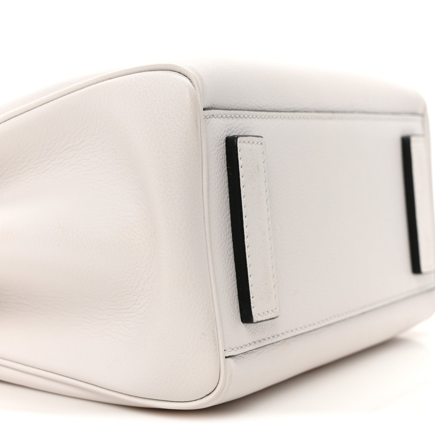 Grained Calfskin Medium La Medusa Top Handle Handbag White