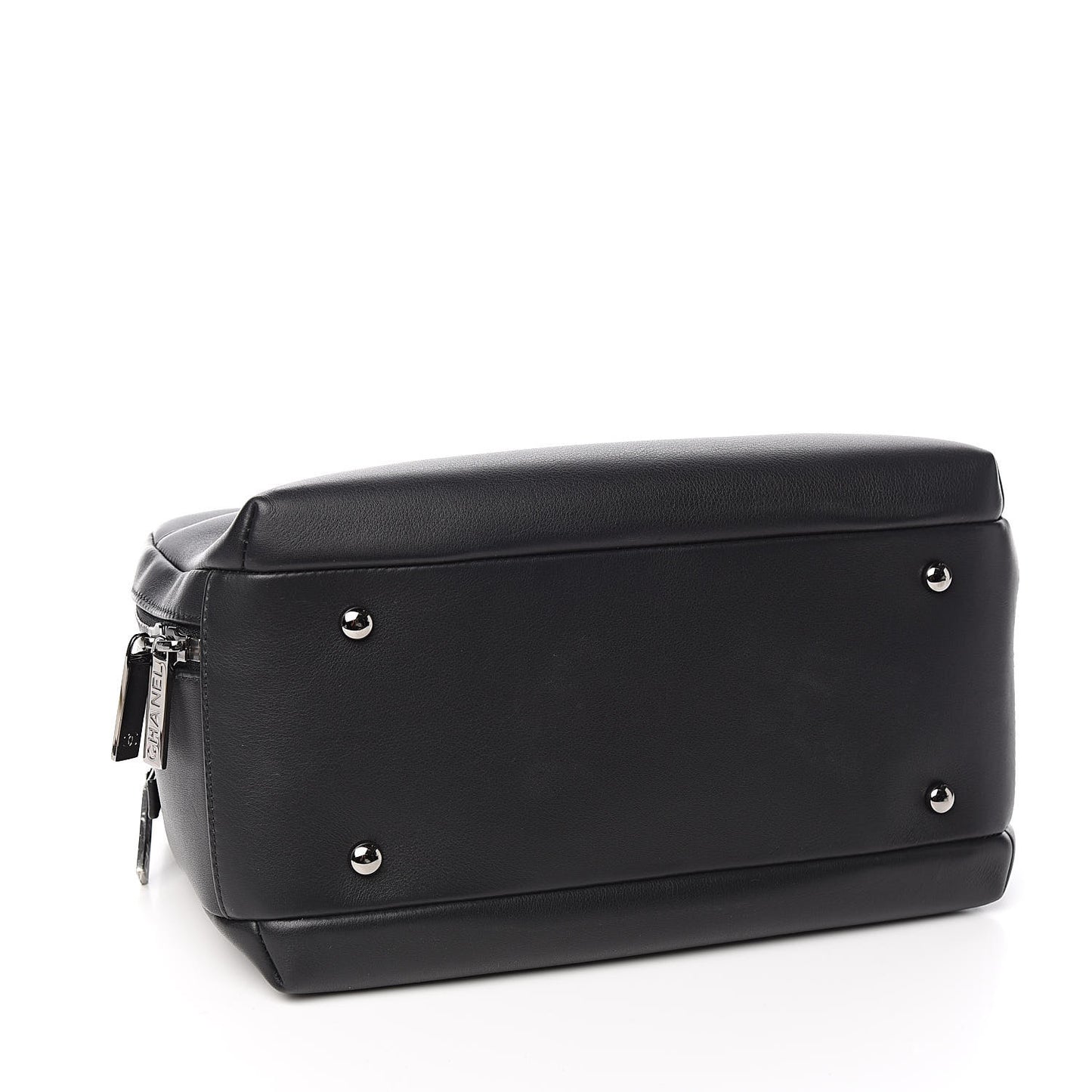 Calfskin Small Trendy CC Bowling Bag Black