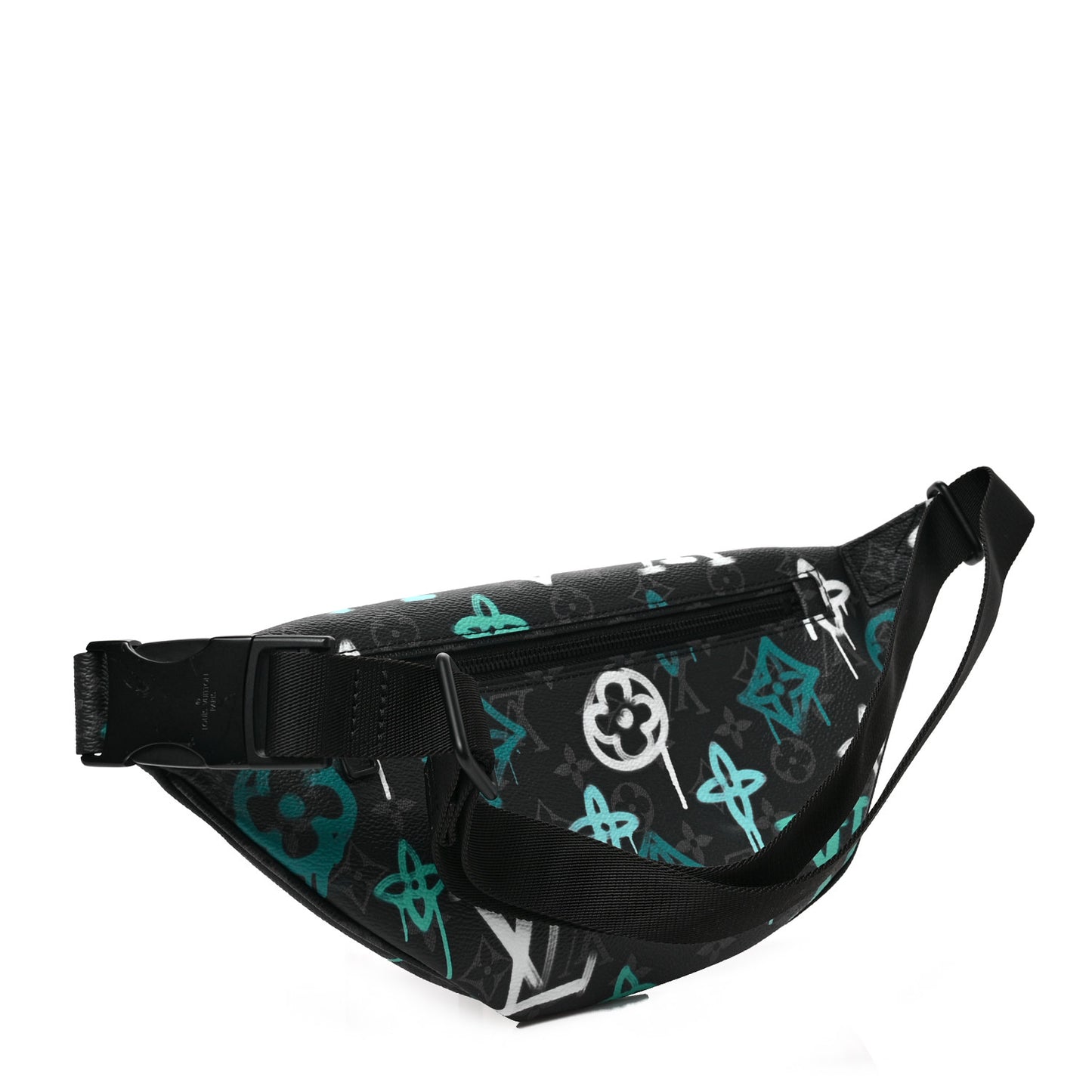 Monogram Eclipse LV Graffiti Discovery Bumbag Green Lights