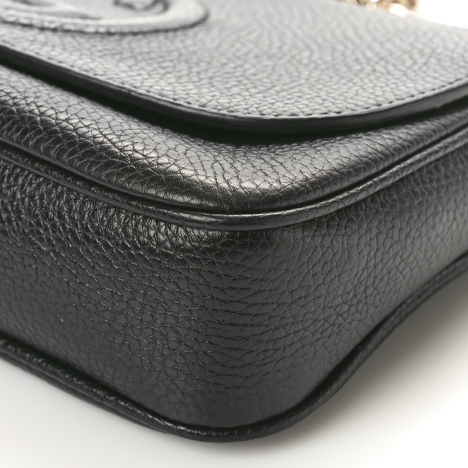 Gucci Pebbled Calfskin Medium Soho Flap Crossbody Black 10 of 10