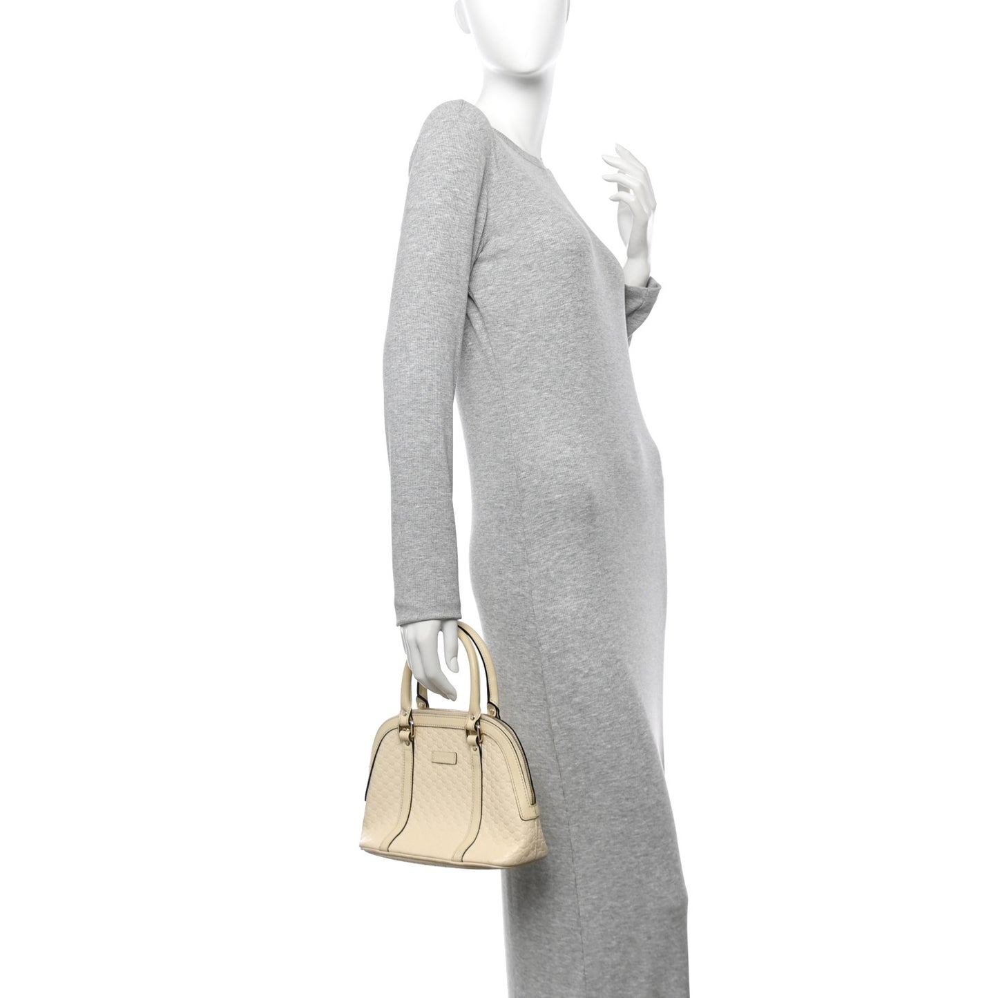 Soft Microguccissima Mini Dome Bag Ivoire