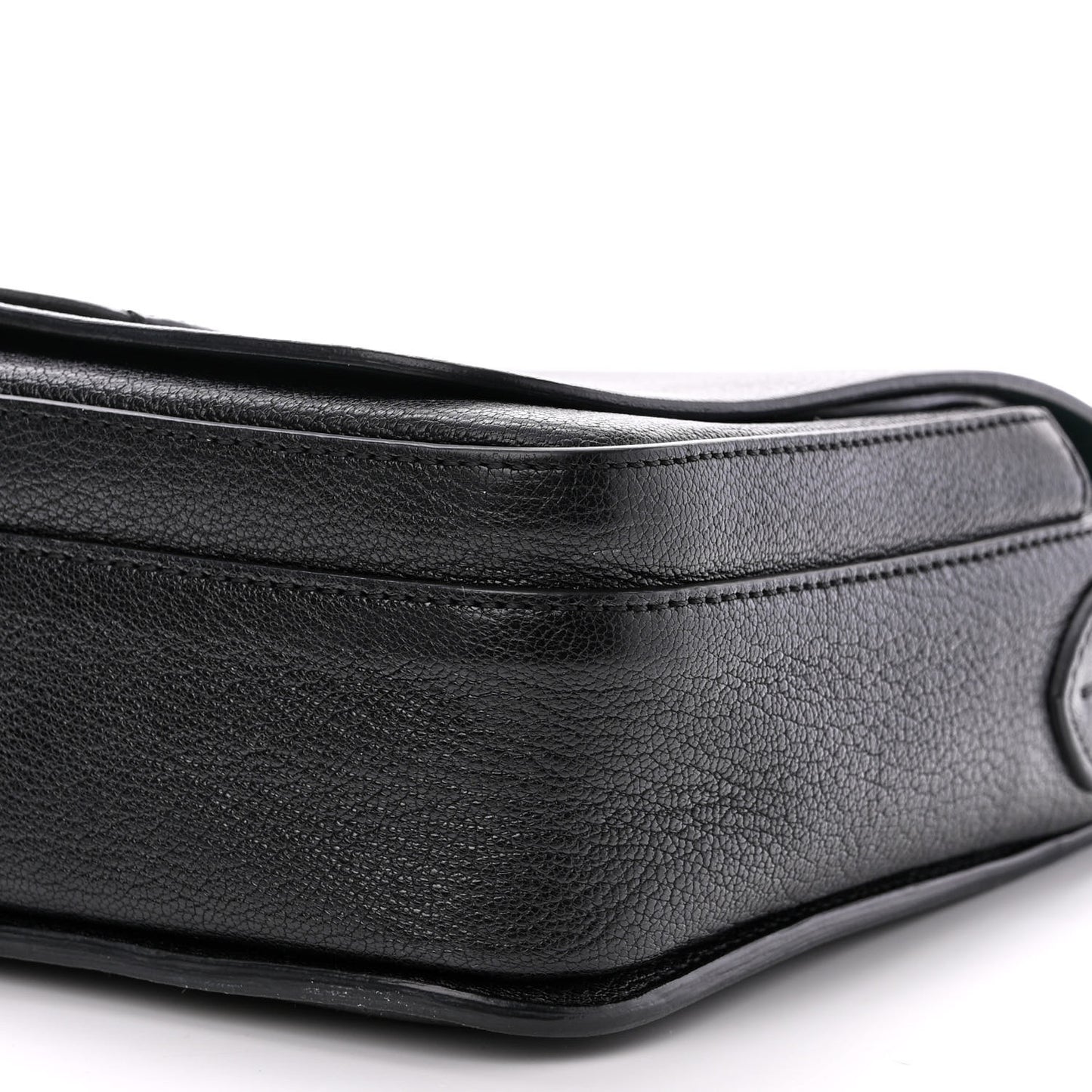 Calfskin Square Satchel Black