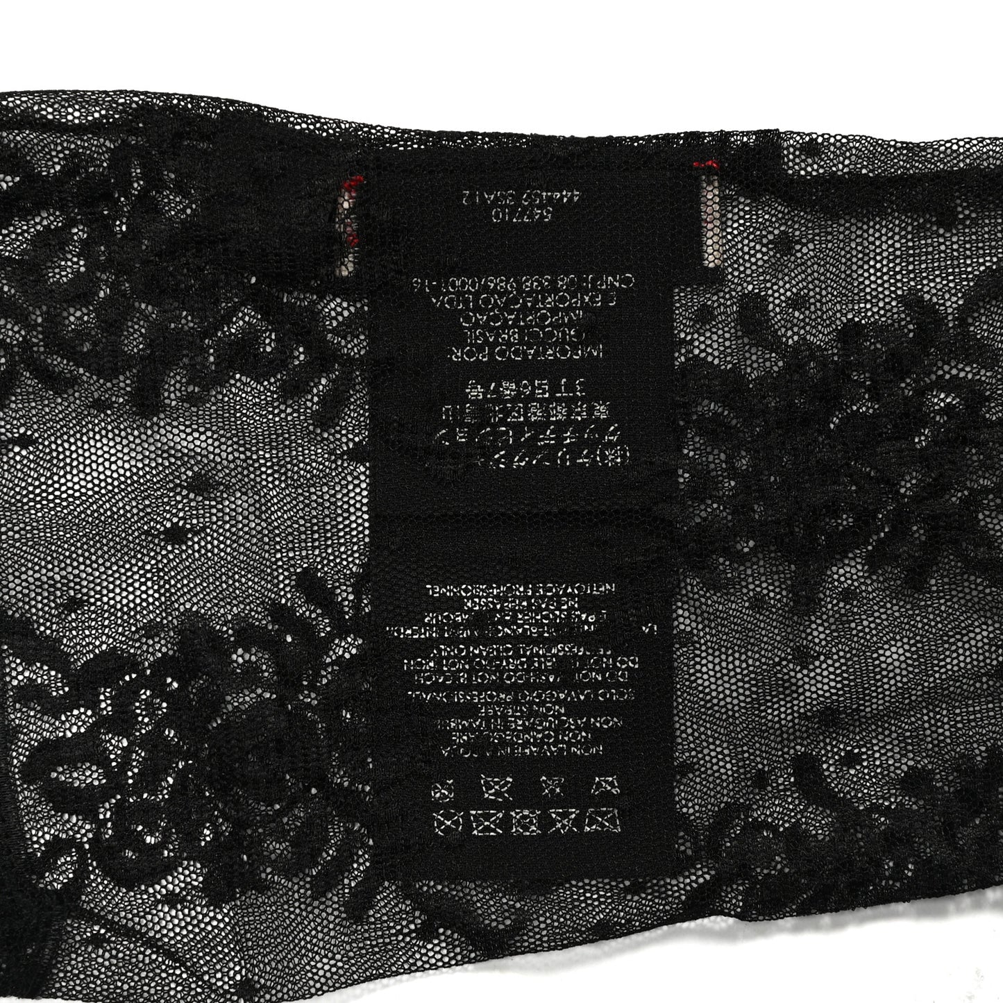 Lace Fingerless Gloves 7.5 Black