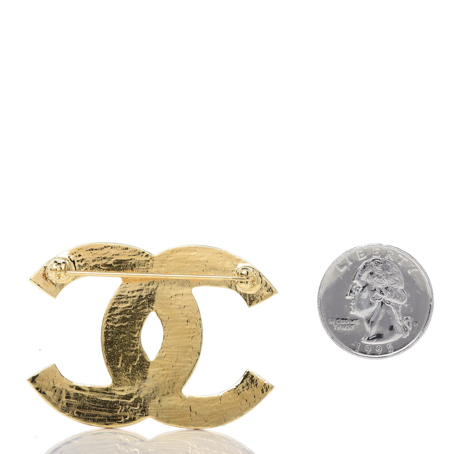 Gripoix Poured Glass Along The Nile CC Brooch Black Gold