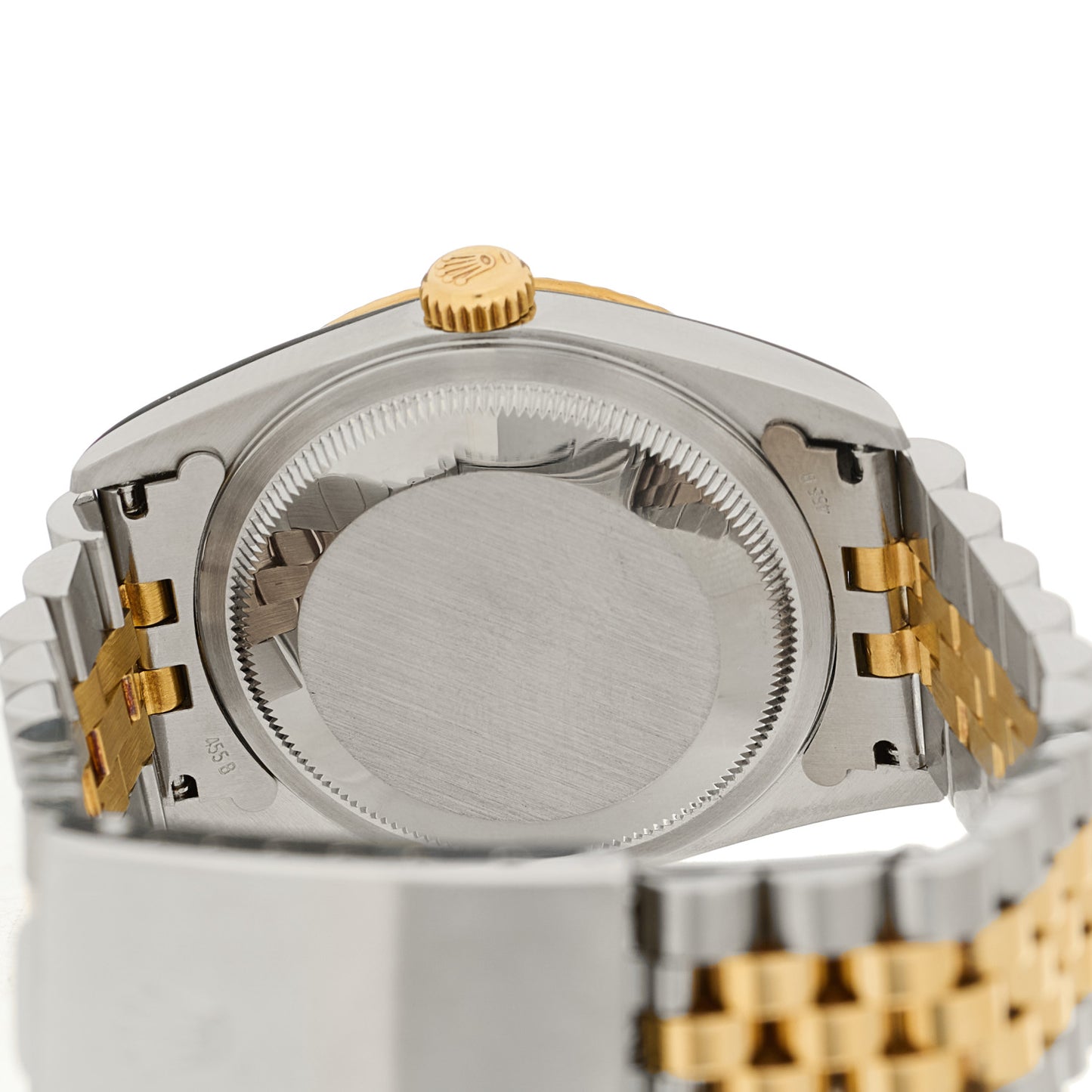 Stainless Steel 18K Yellow Gold Diamond 36mm Oyster Perpetual Datejust Watch Black 16233
