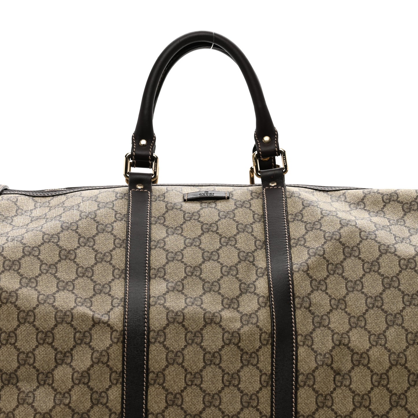 GG Plus Monogram Large Carry On Duffle Bag Brown