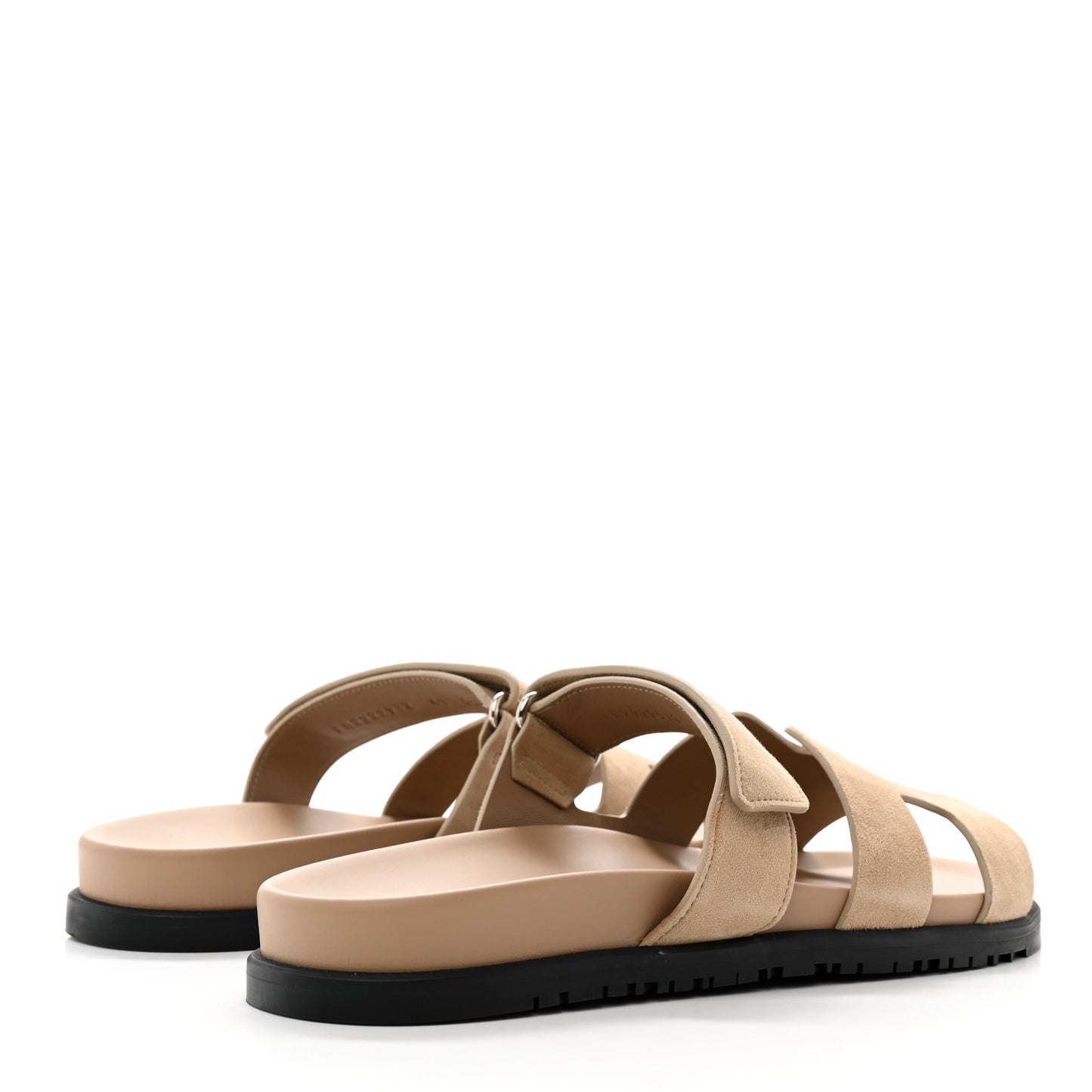 Suede Goatskin Womens Chypre Sandals 41 Beige Argile