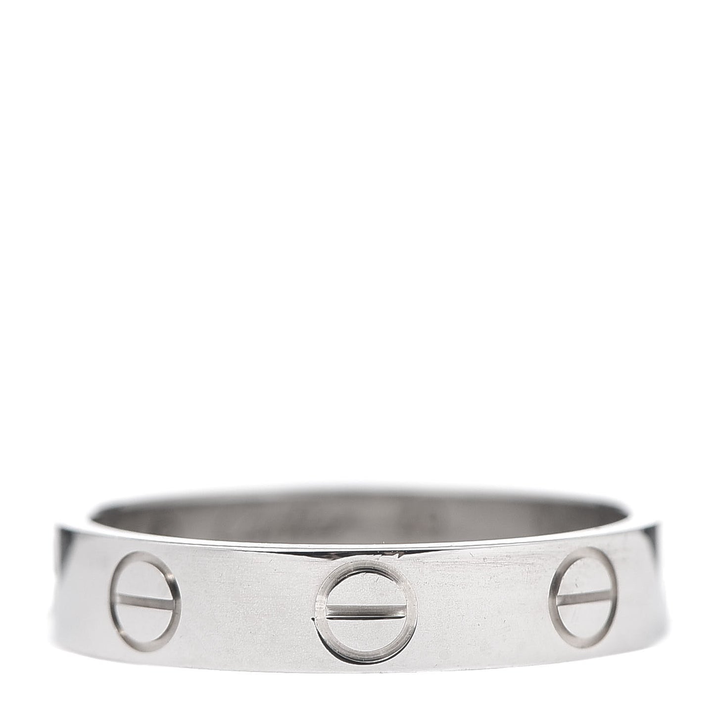 18K White Gold 3.5mm LOVE Wedding Band Ring 49 5