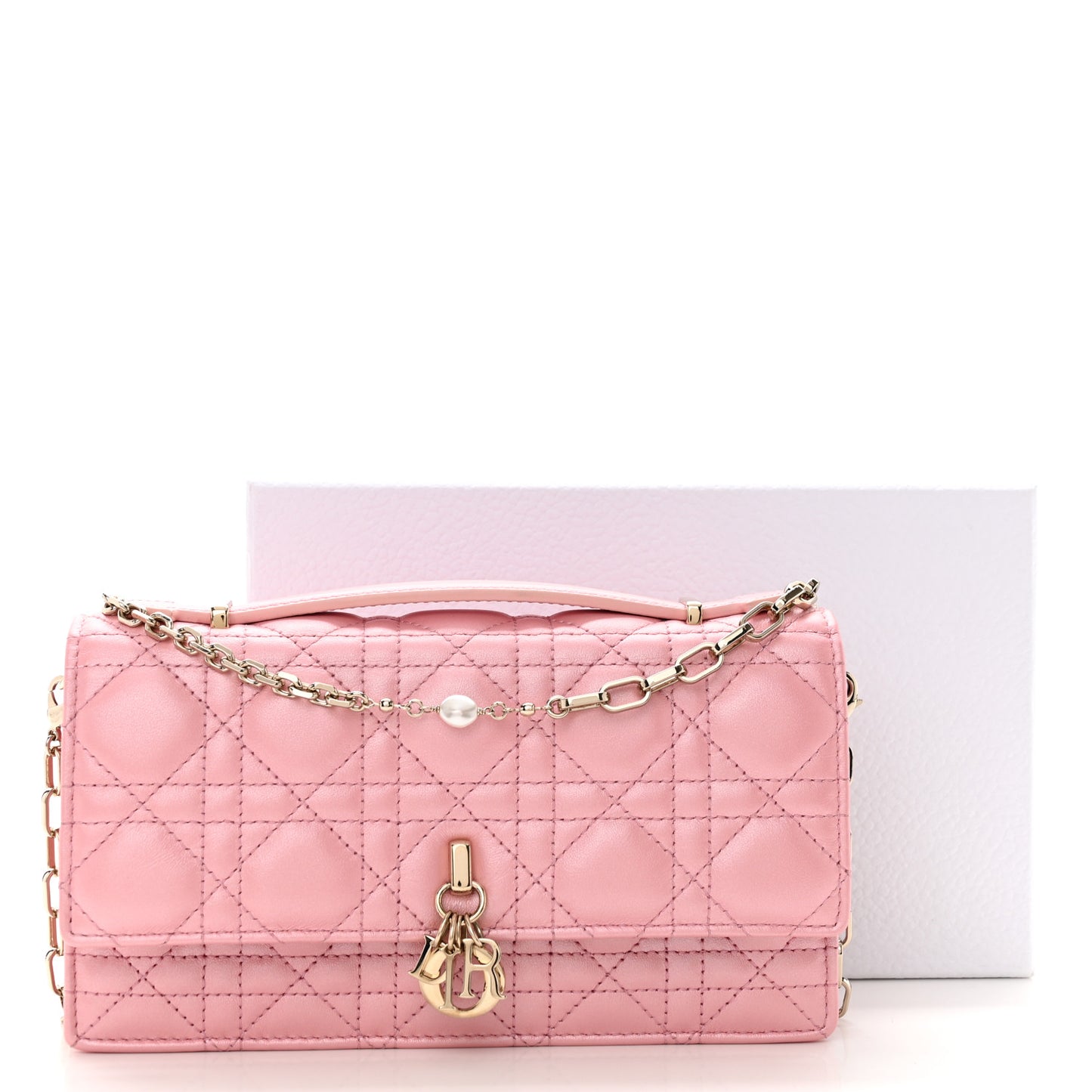 Lambskin Cannage Mini My Dior Top Handle Clutch