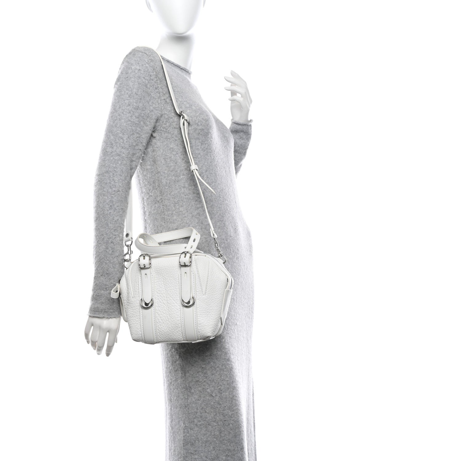 Alexander Wang Pebbled Calfskin Mini Emile White 2 of 13