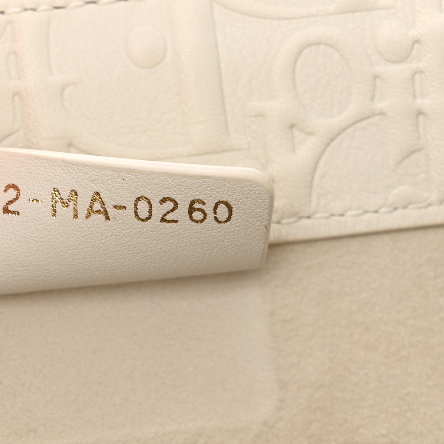 Oblique Calfskin Embossed Medium Book Tote Ivory