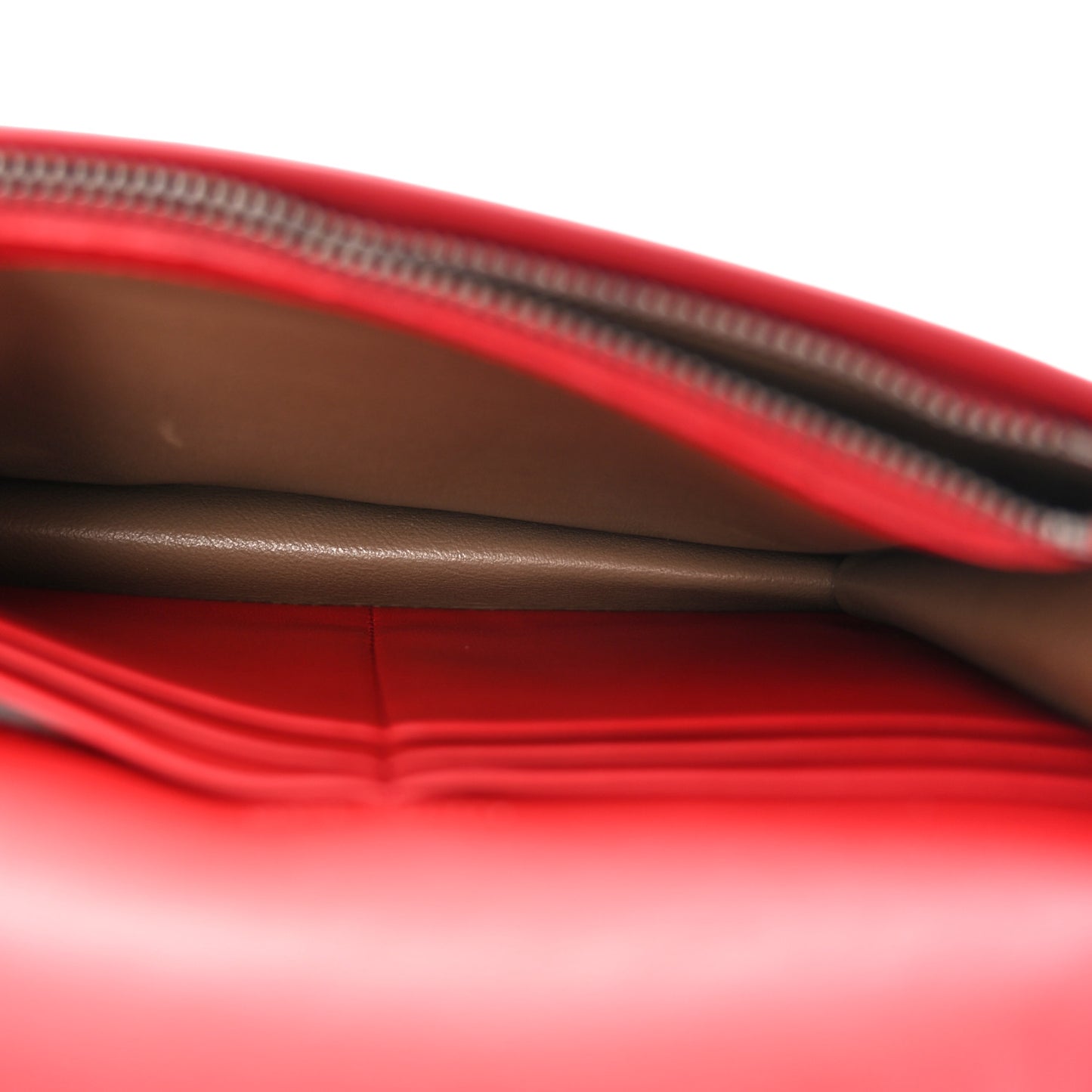 Nappa Intrecciato Chain Wallet China Red