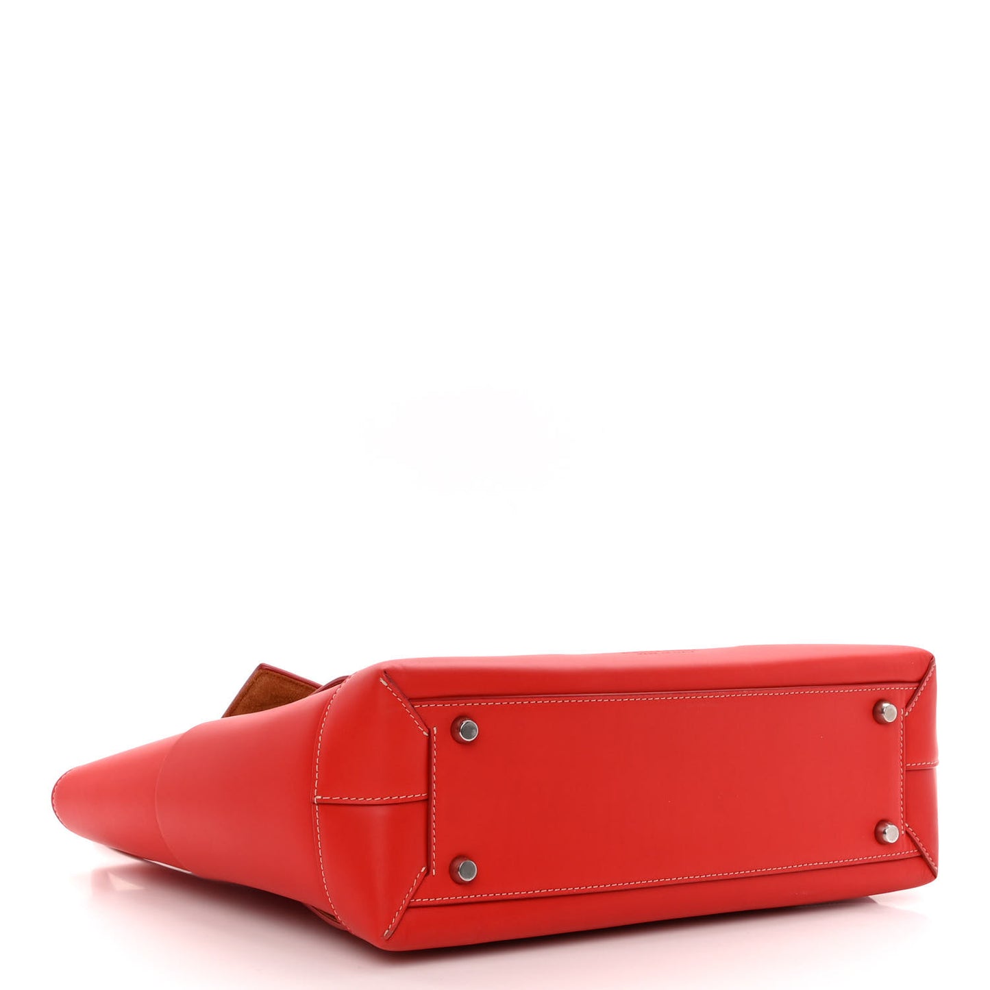 French Calfskin Maxi Intrecciato Medium Arco Red