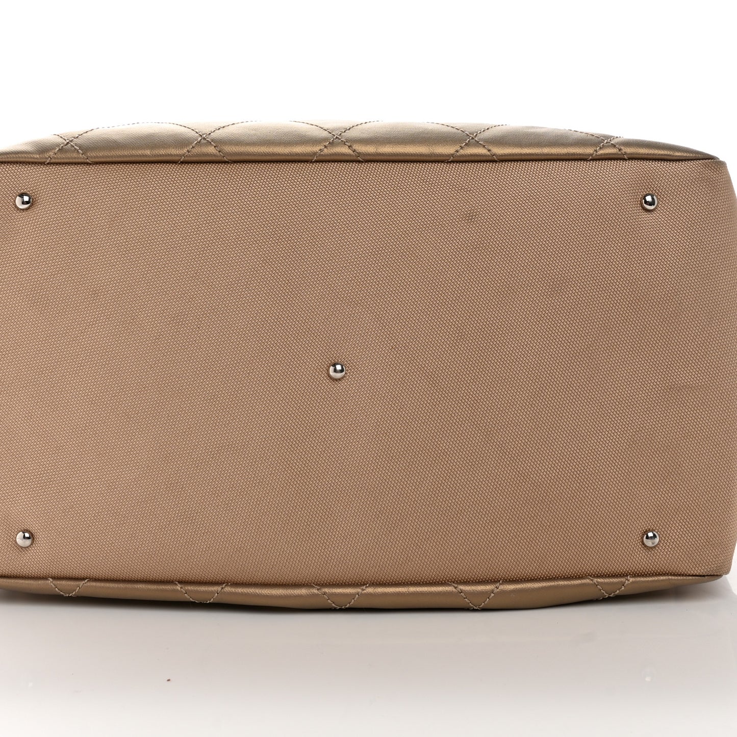 Metallic Coated Canvas Paris Biarritz XL Travel Bag Gold